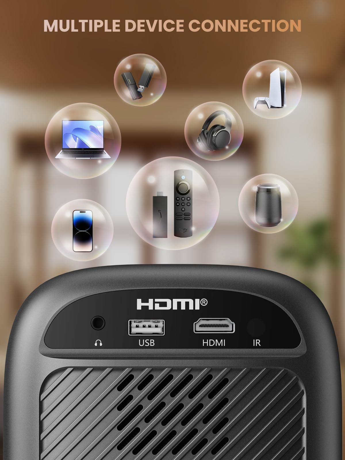 GROVIEW Mini Projector Bluetooth