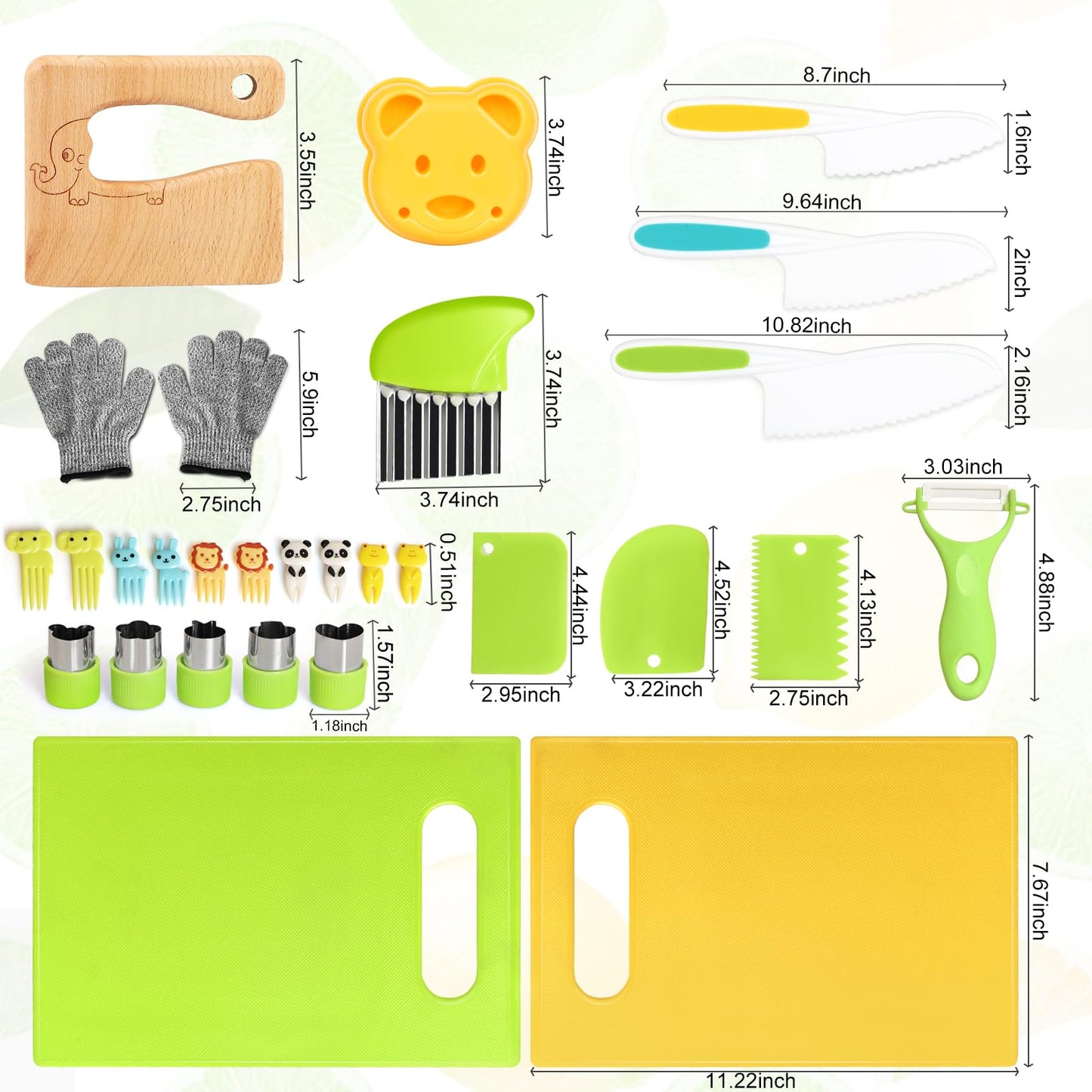 28PCS Toddler Knife Set for Kids Cooking