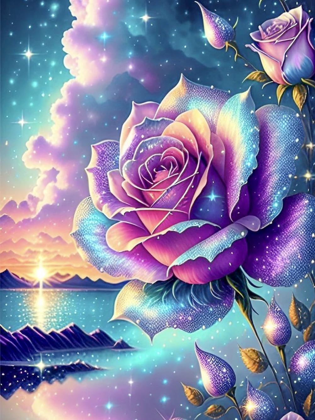 5D Full Drill Rose Sunset Diamond Painting Kit