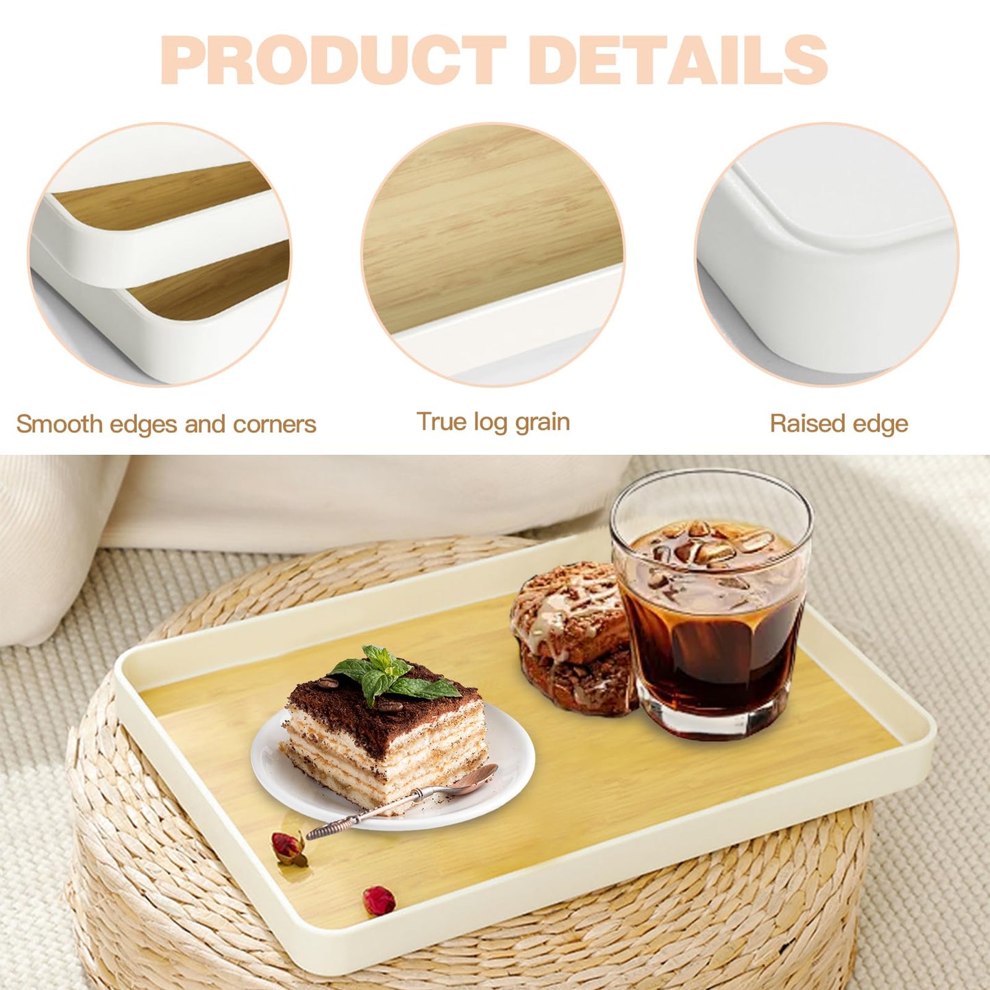 Imitation Wood Grain Breakfast Tray