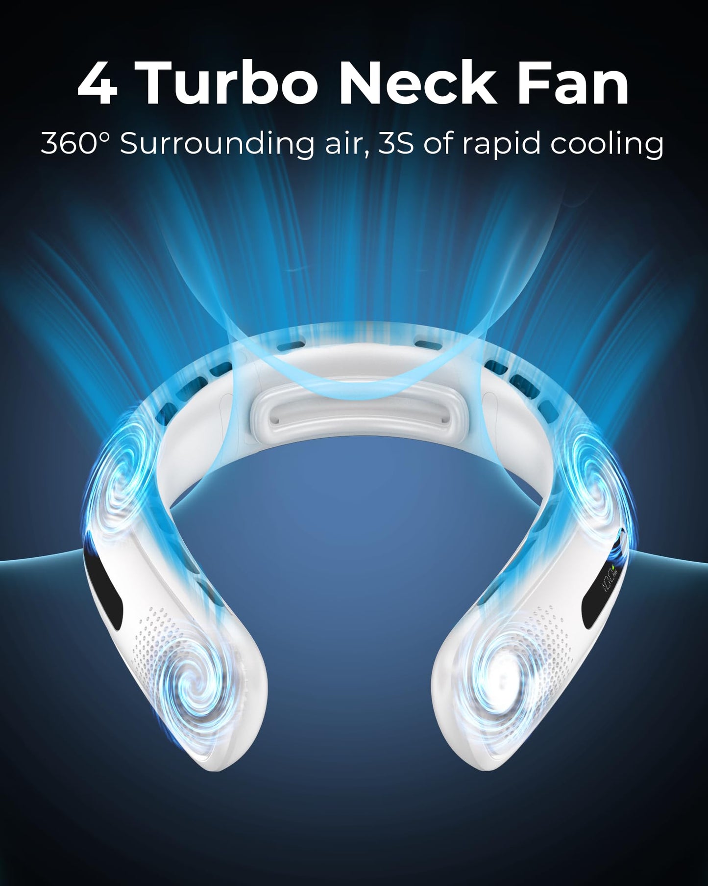 Portable Neck Fan with 360° Cooling