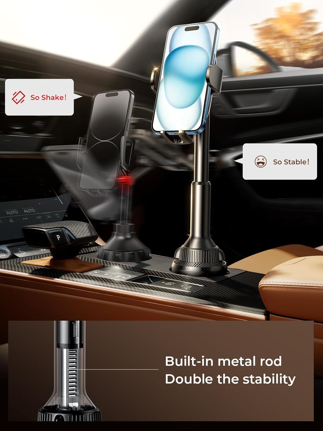 LISEN 360° Adjustable Car Phone Holder Mount