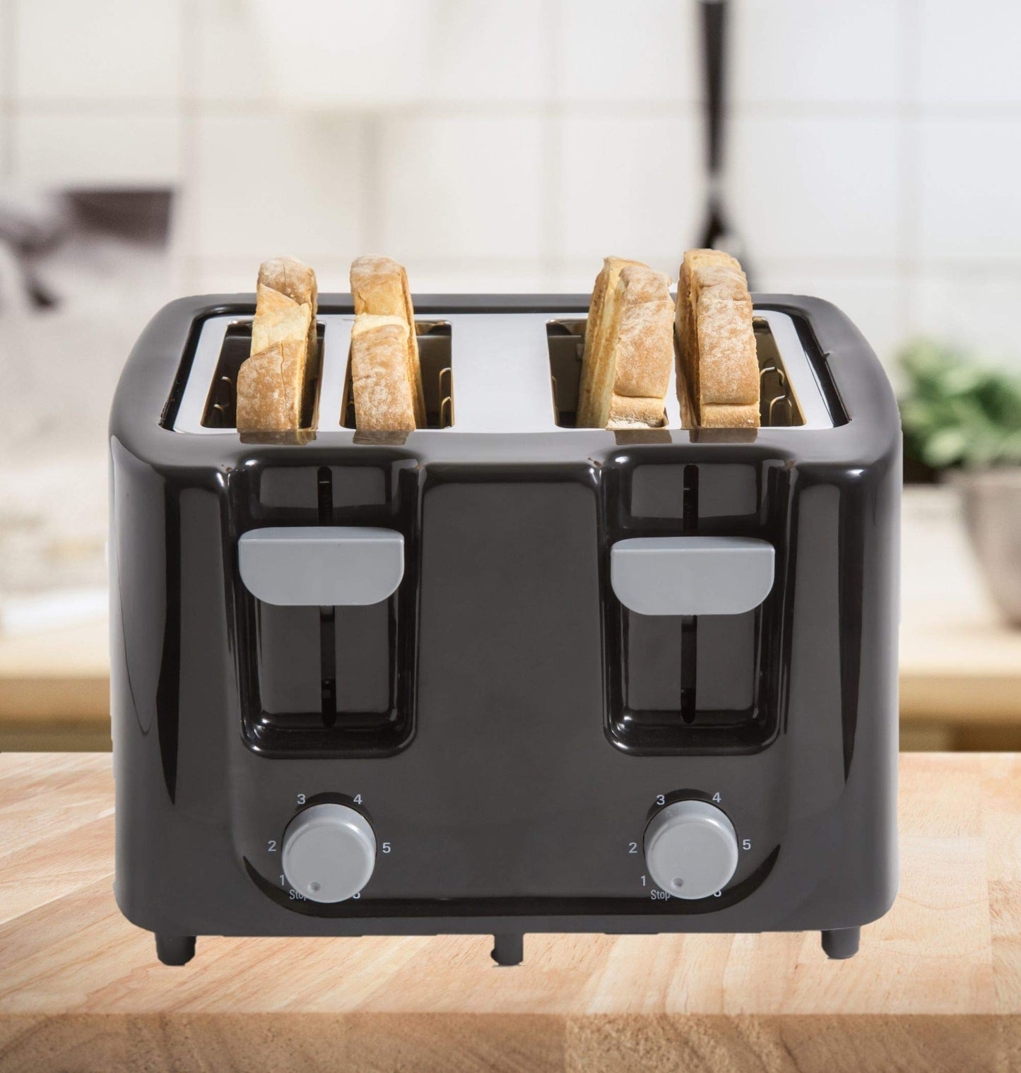 Continental Electric CE-TT029 Toaster, 4 Slice,Cool Touch, Black