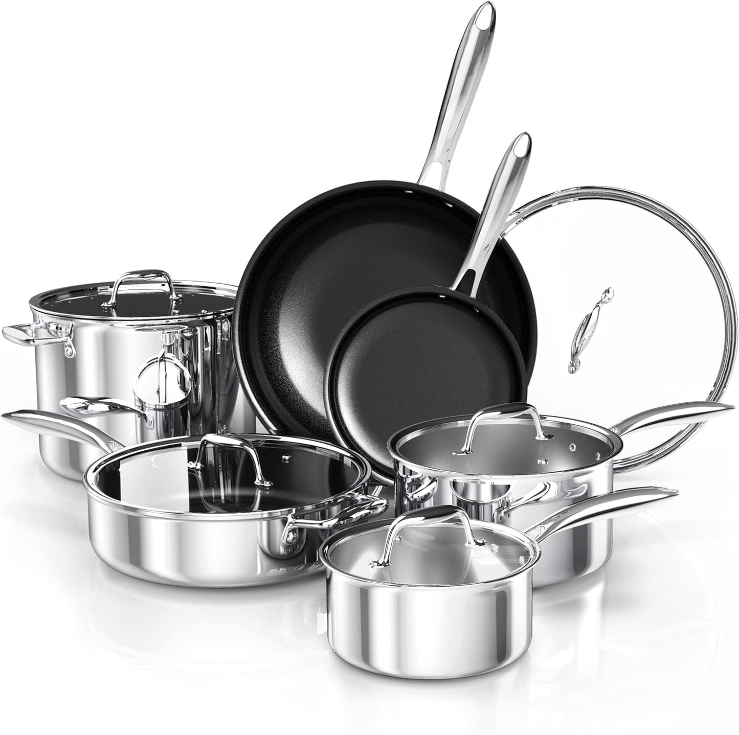 imarku 11-Piece Nonstick Cookware Set with Lids