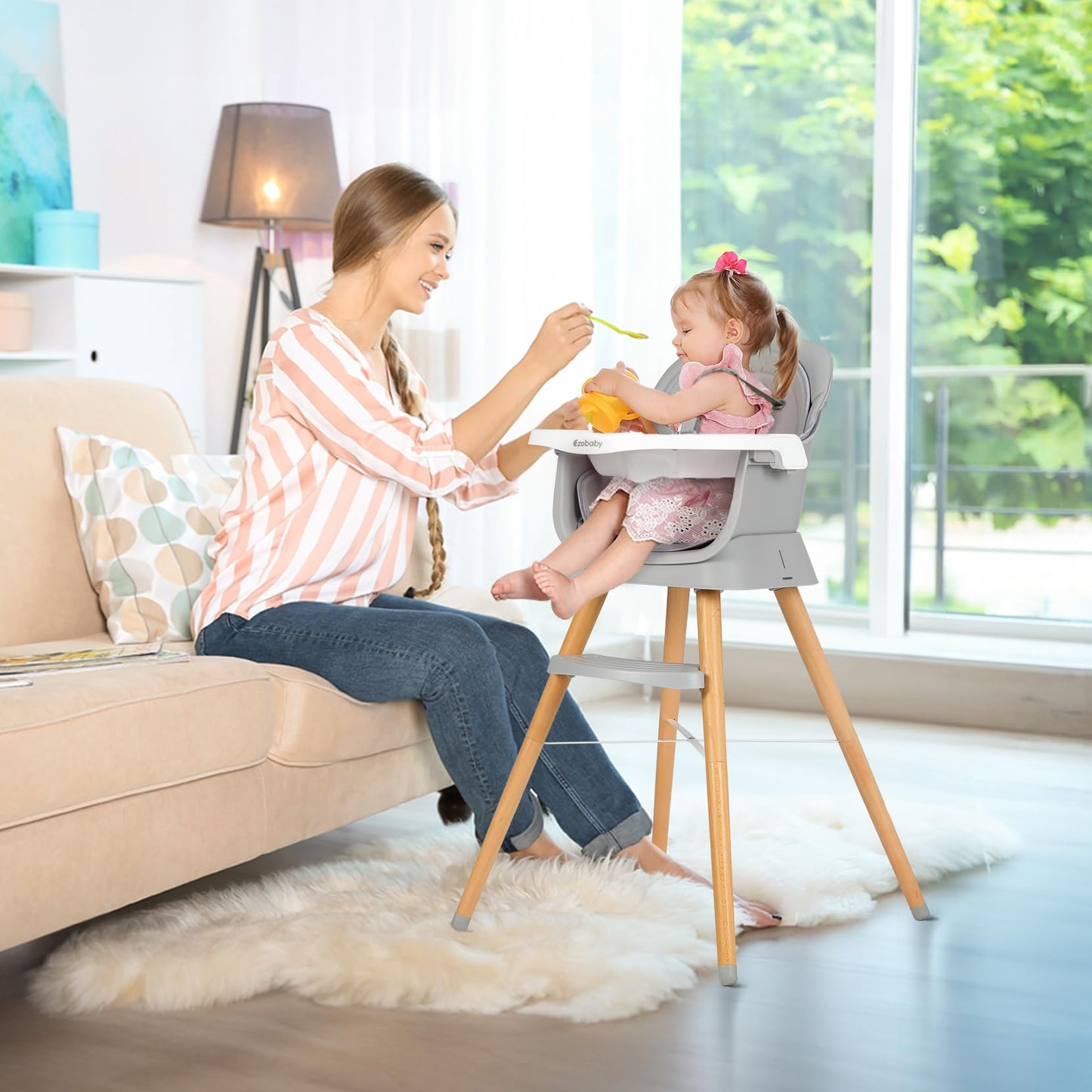 Ezebaby 6-in-1 Portable Baby High Chair