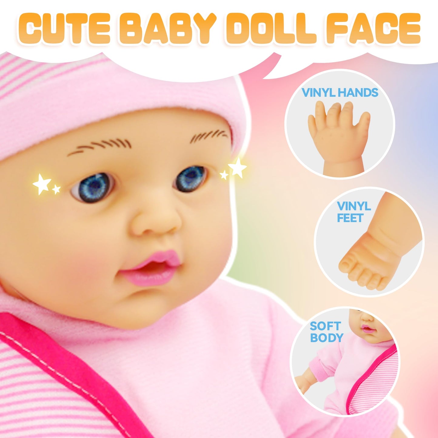 SMILESSKIDDO Talking Baby Doll with Toy Doctor Kit for Kids