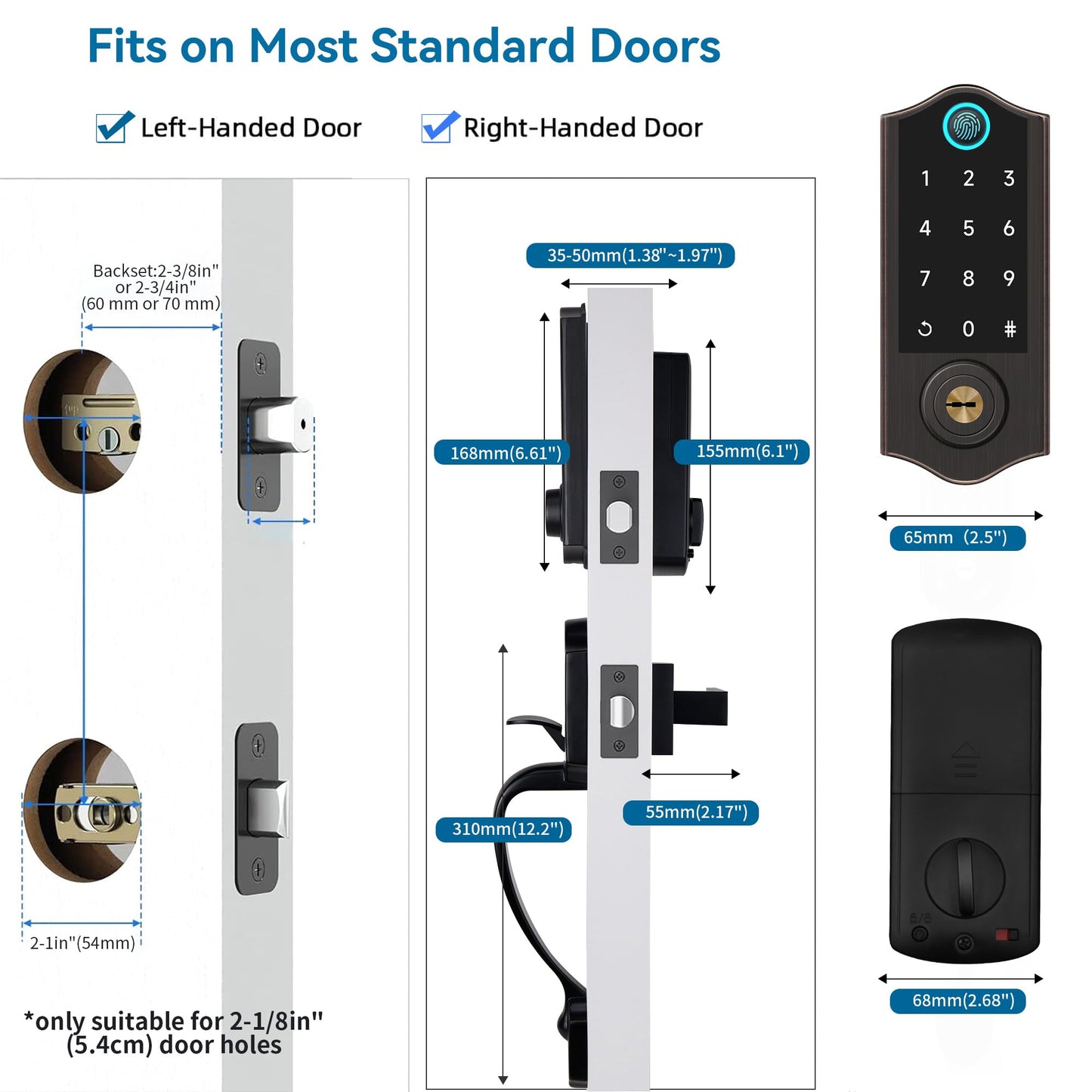 HARFO Keyless Fingerprint Smart Door Lock