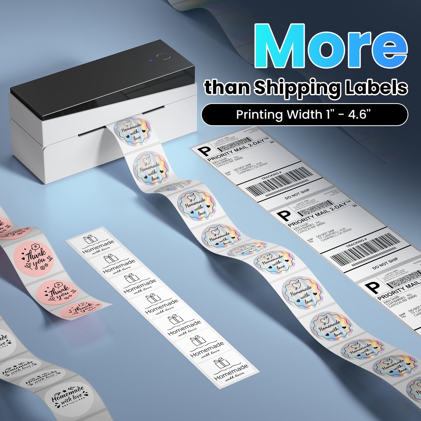 Bluetooth Thermal Label Printer for Shipping Packages