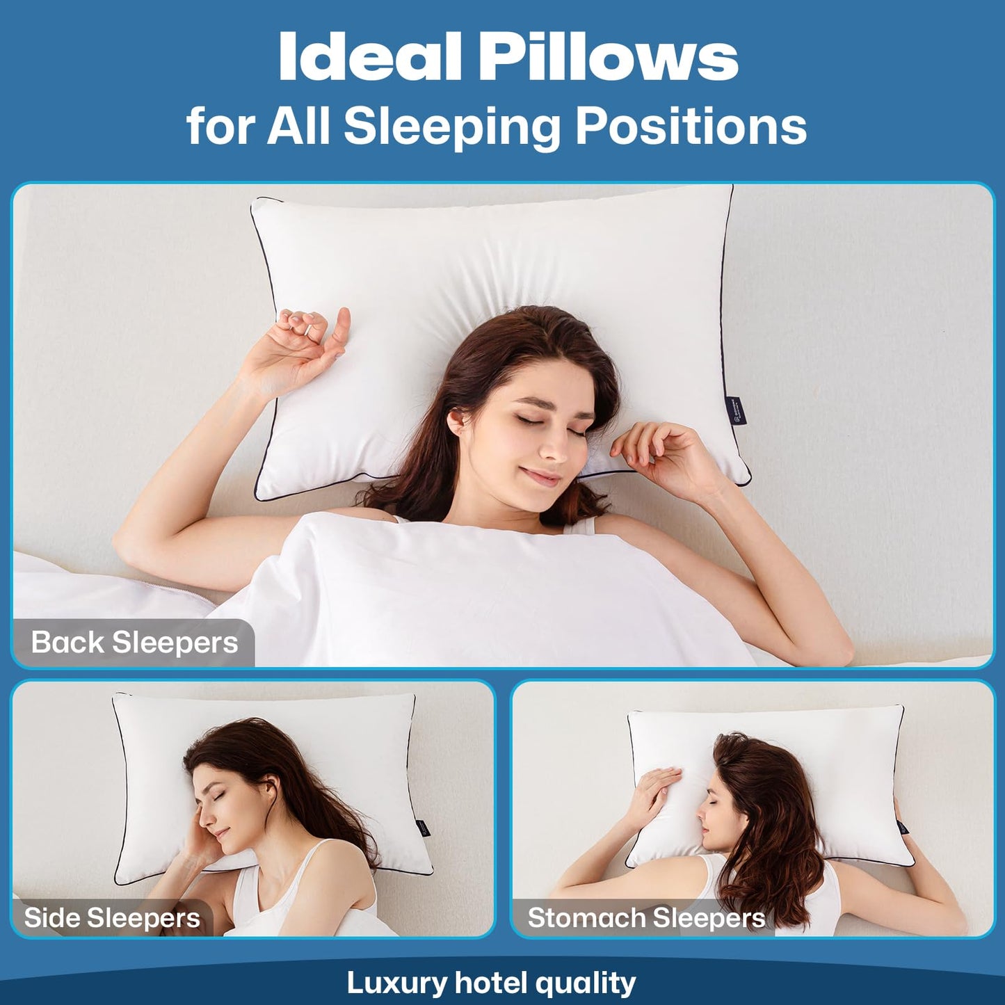 GOHOME Cooling Bed Pillows Set of 4