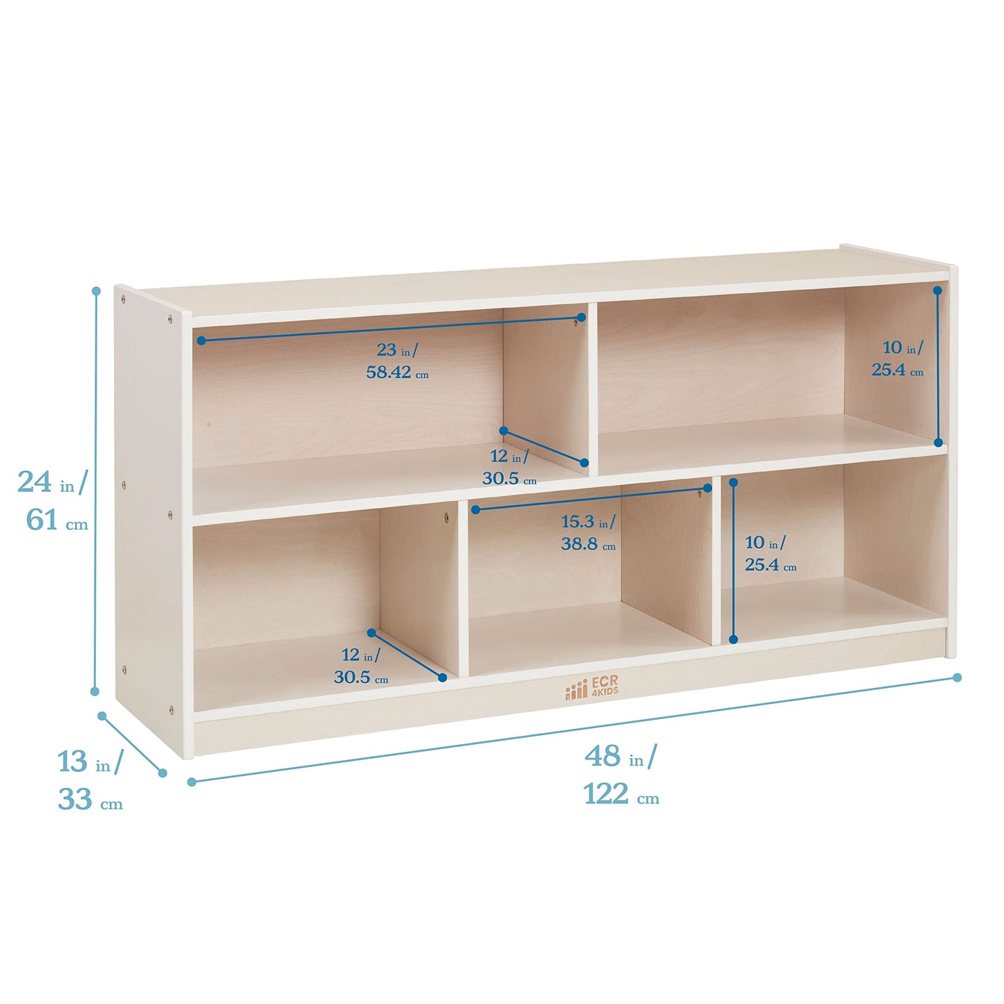 ECR4Kids 5-Compartment Mobile Storage Cabinet