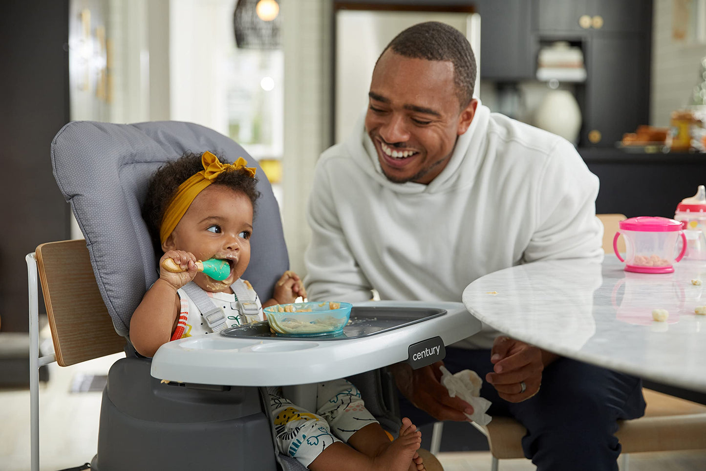 Century Dine On 4-in-1 High Chair | Grows with Child with 4 Modes, Berry