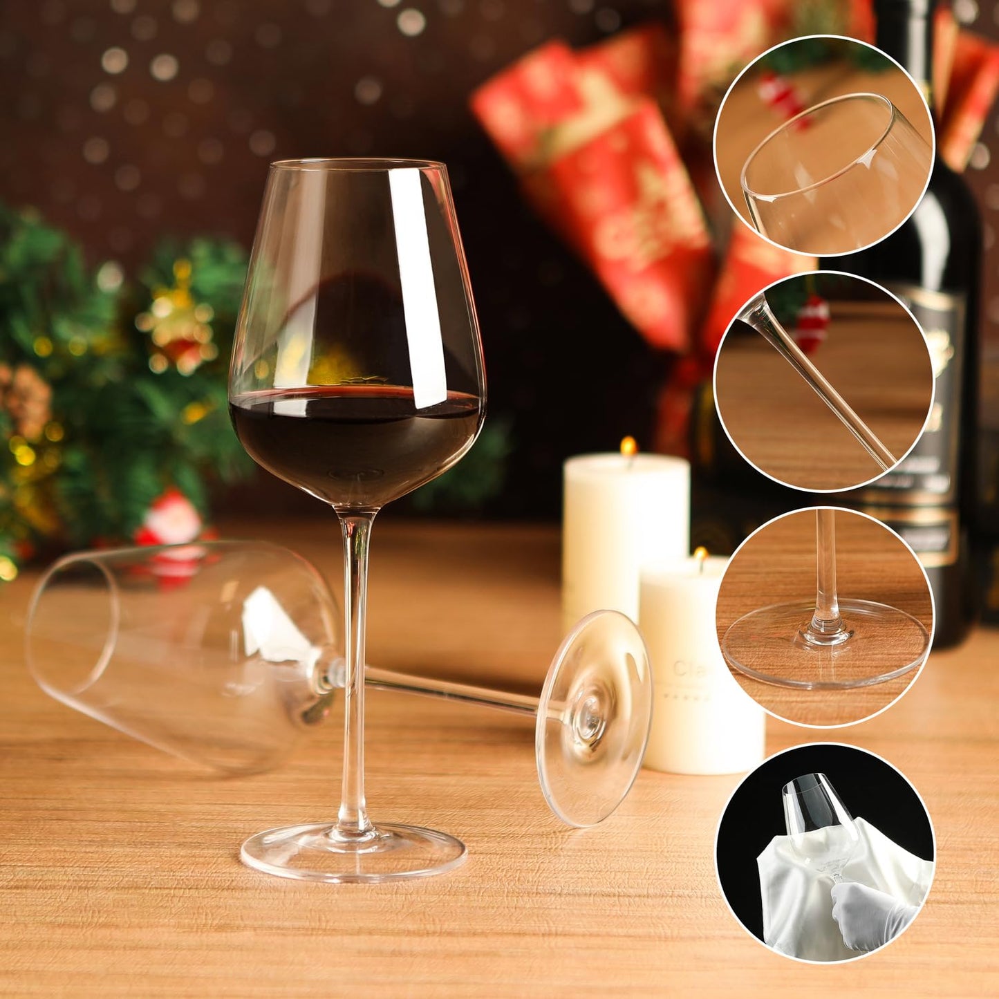 DOCKOMO Set of 4 Italian White Wine Glasses