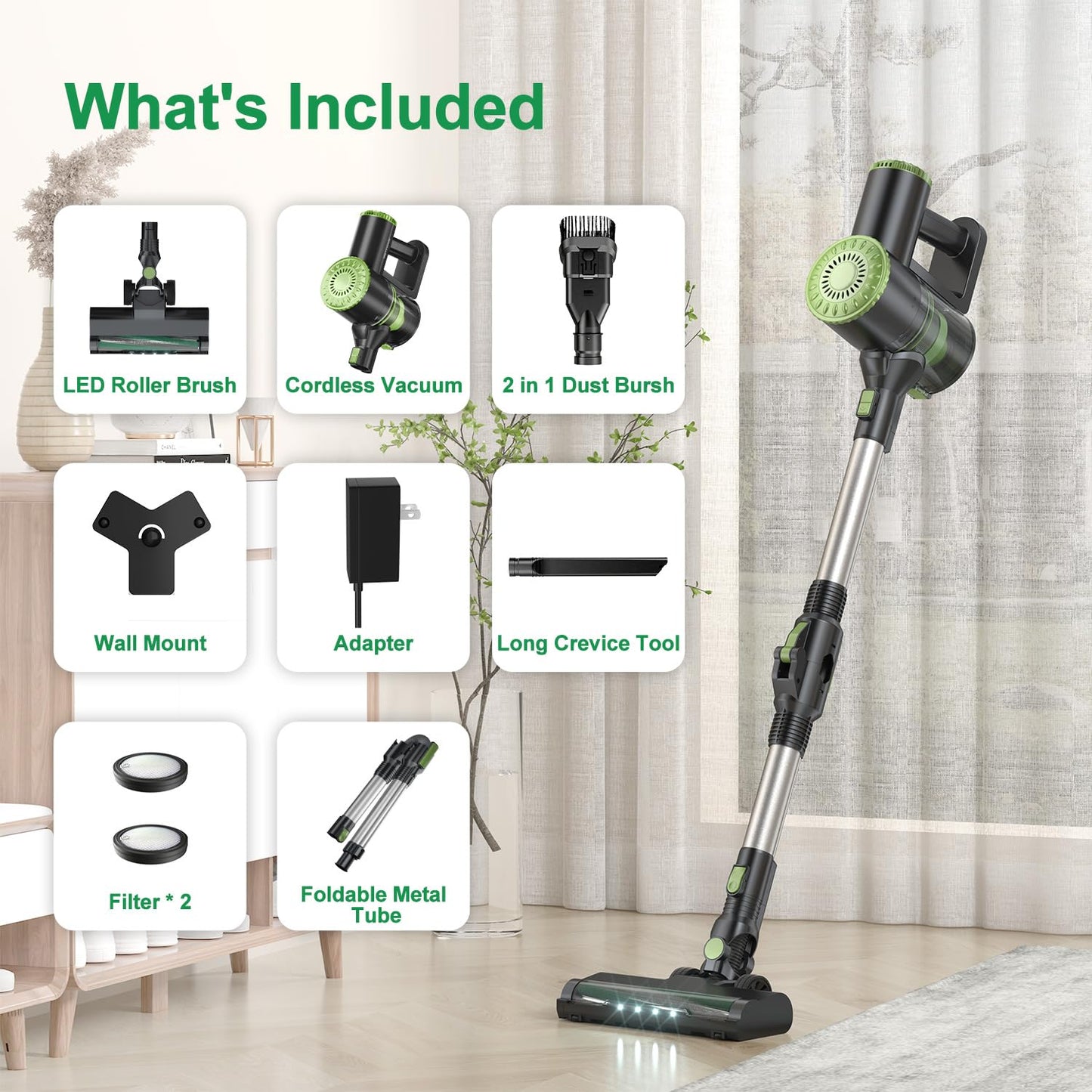 Cordless Stick Vacuum Cleaner with Powerful Suction