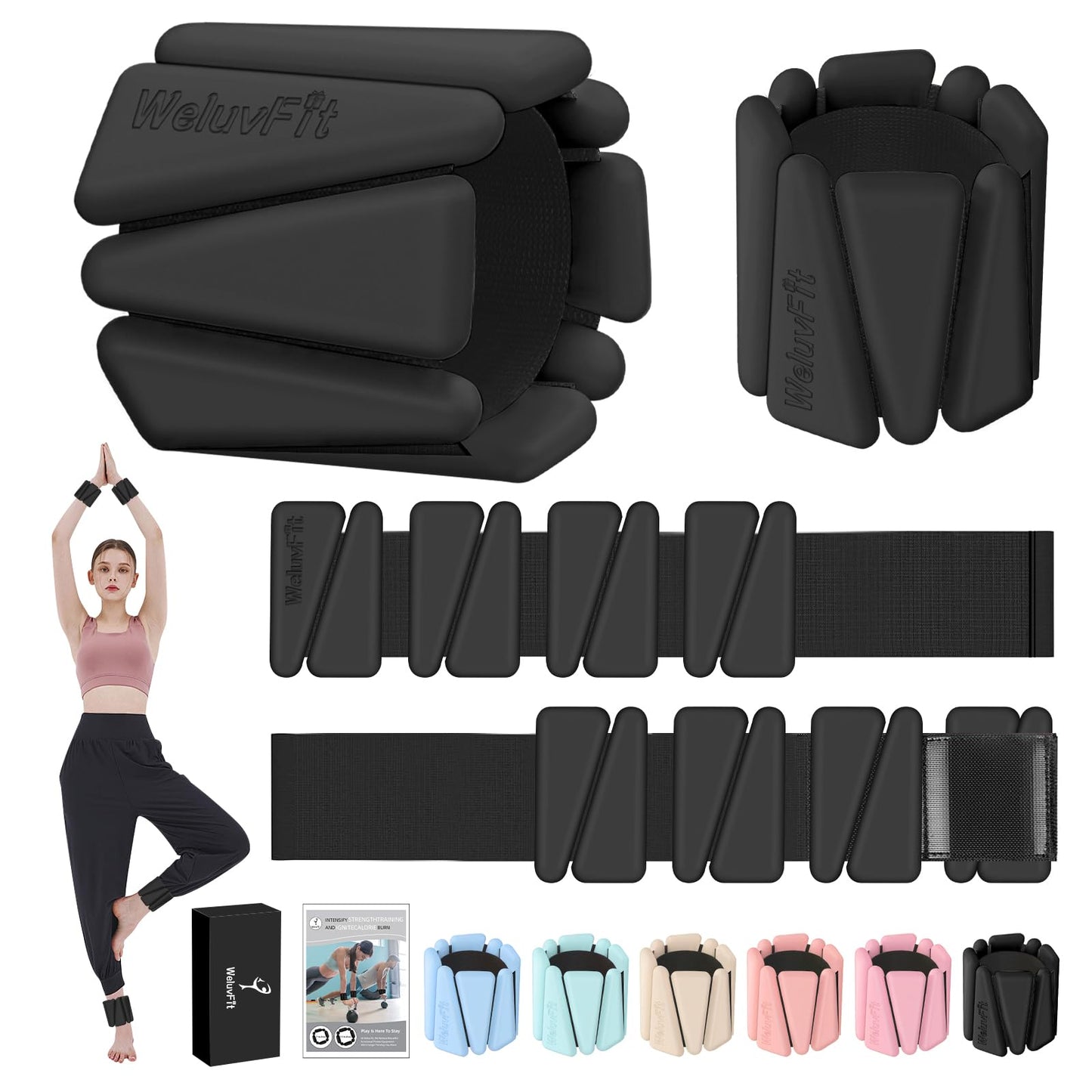 2 Pack Adjustable Wrist & Ankle Weights