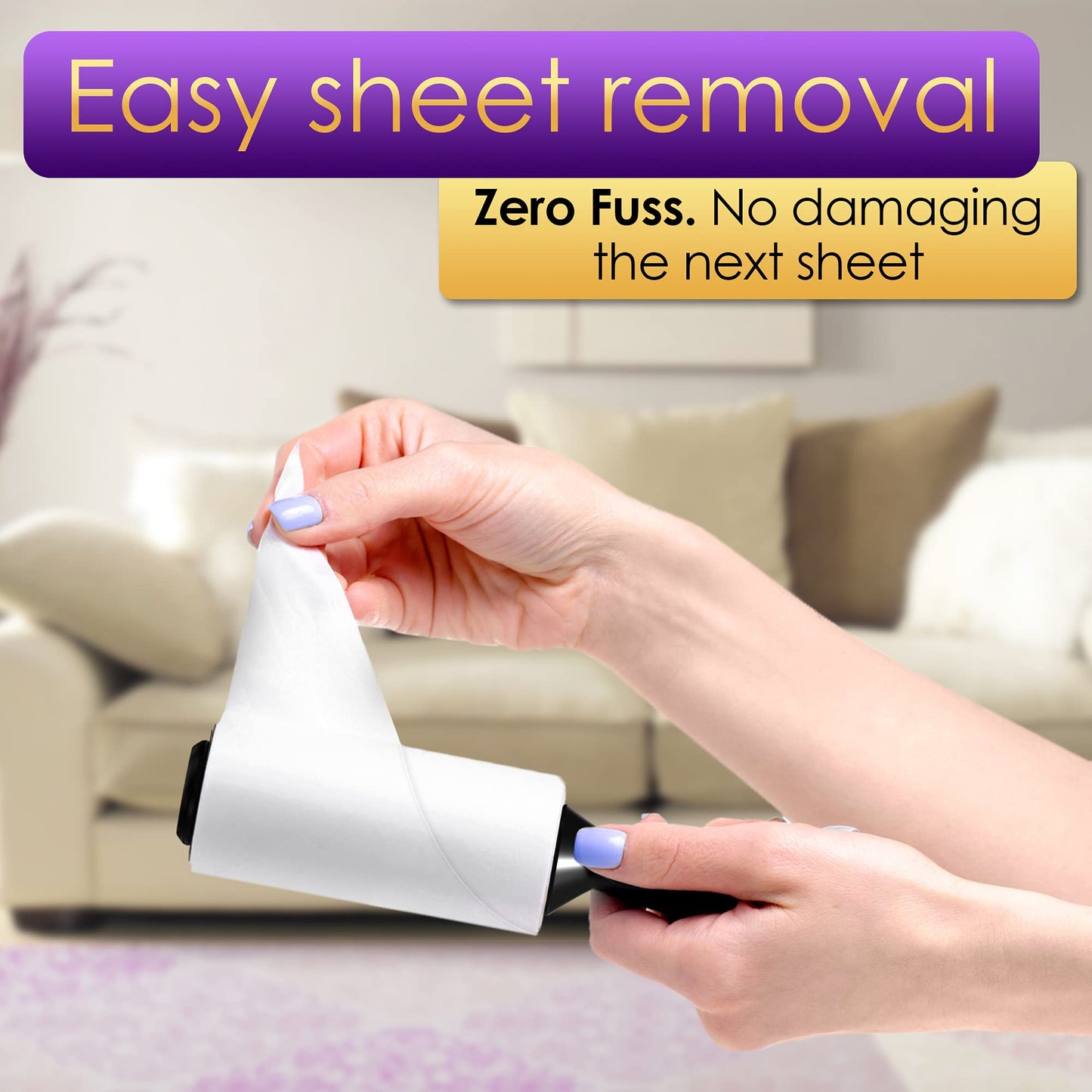450 Sheets Lint Roller for Pet Hair Removal