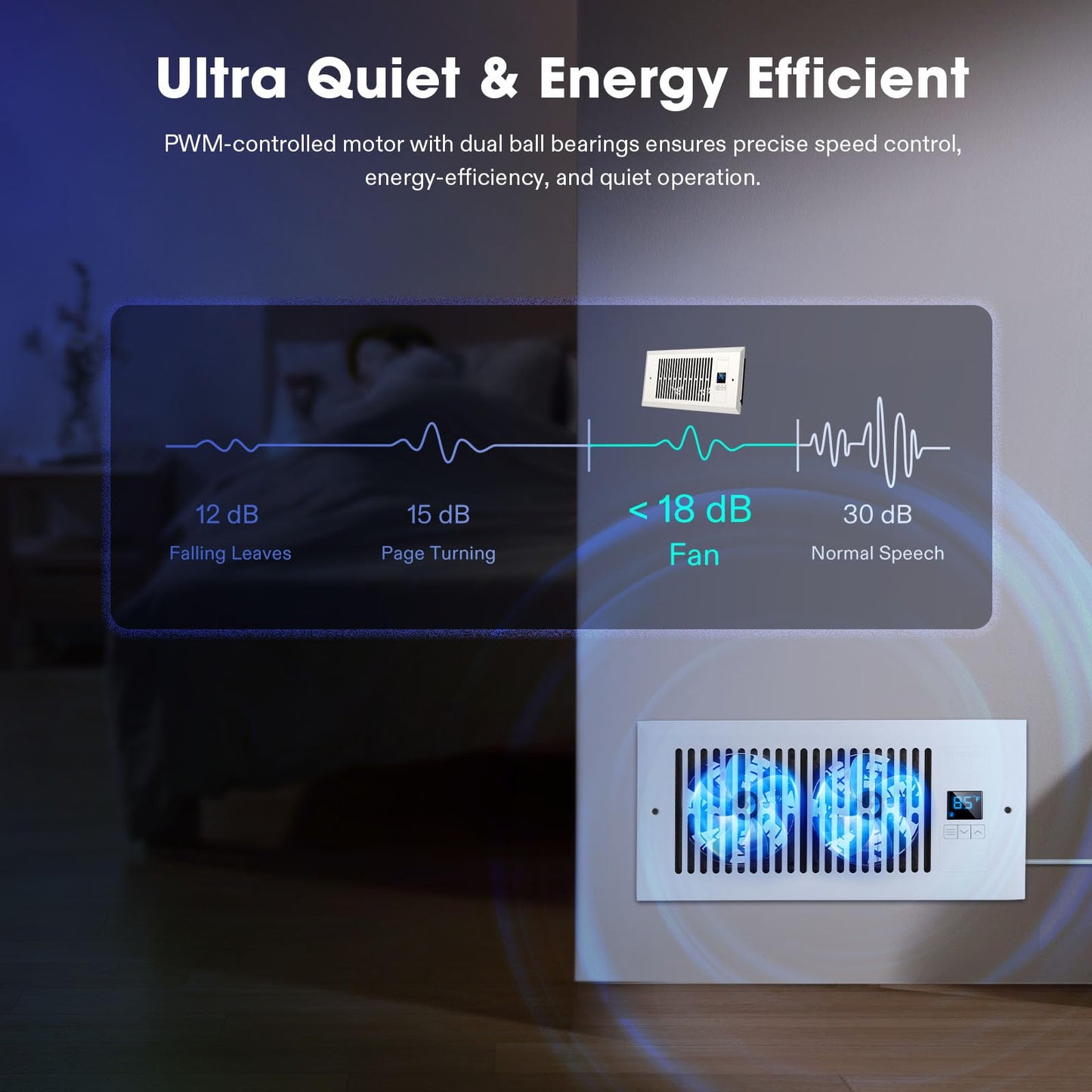VIVOSUN 4"x10" Quiet Register Booster Fan