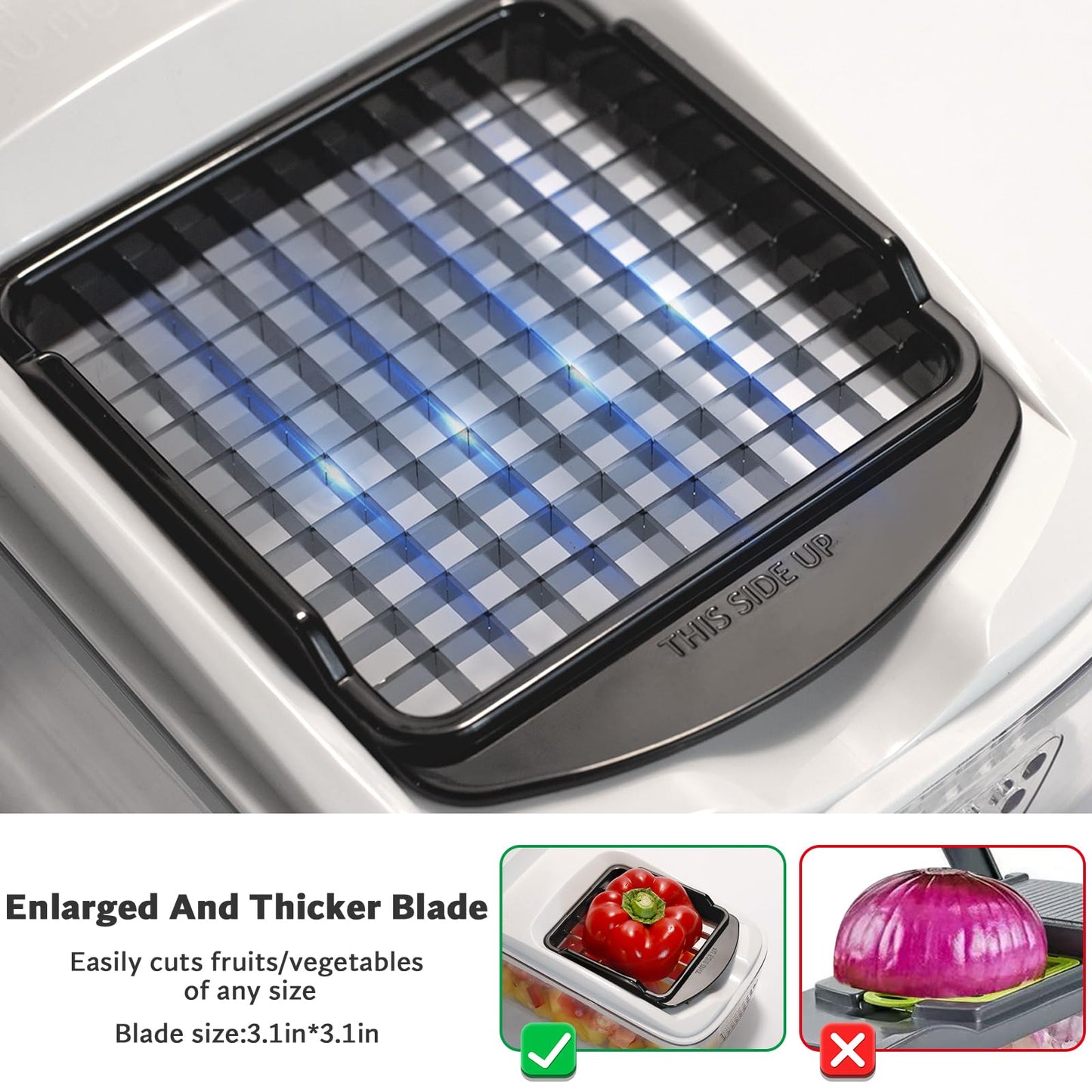 KITIDEA Vegetable Chopper with Container and Dicer