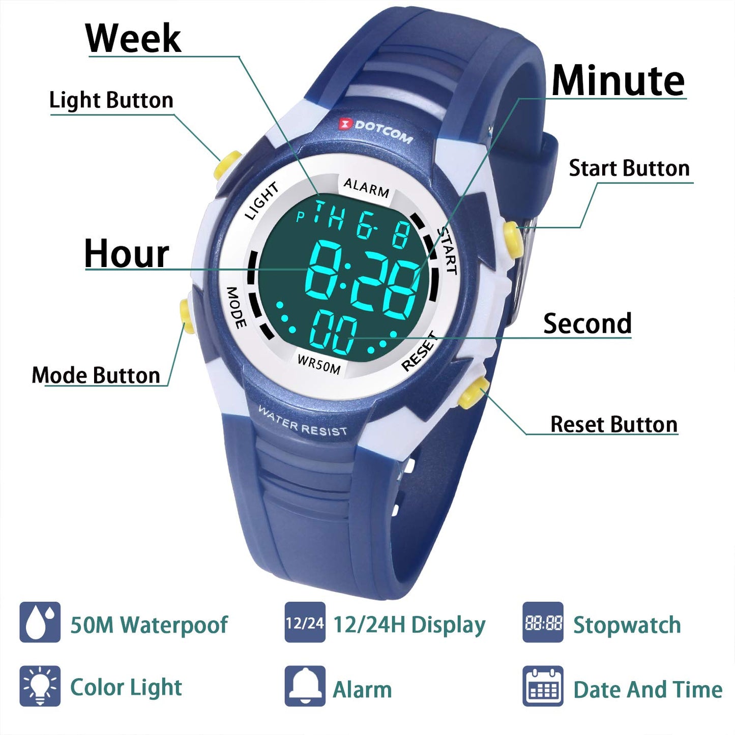 Juboos Kids LED Waterproof Sports Watch