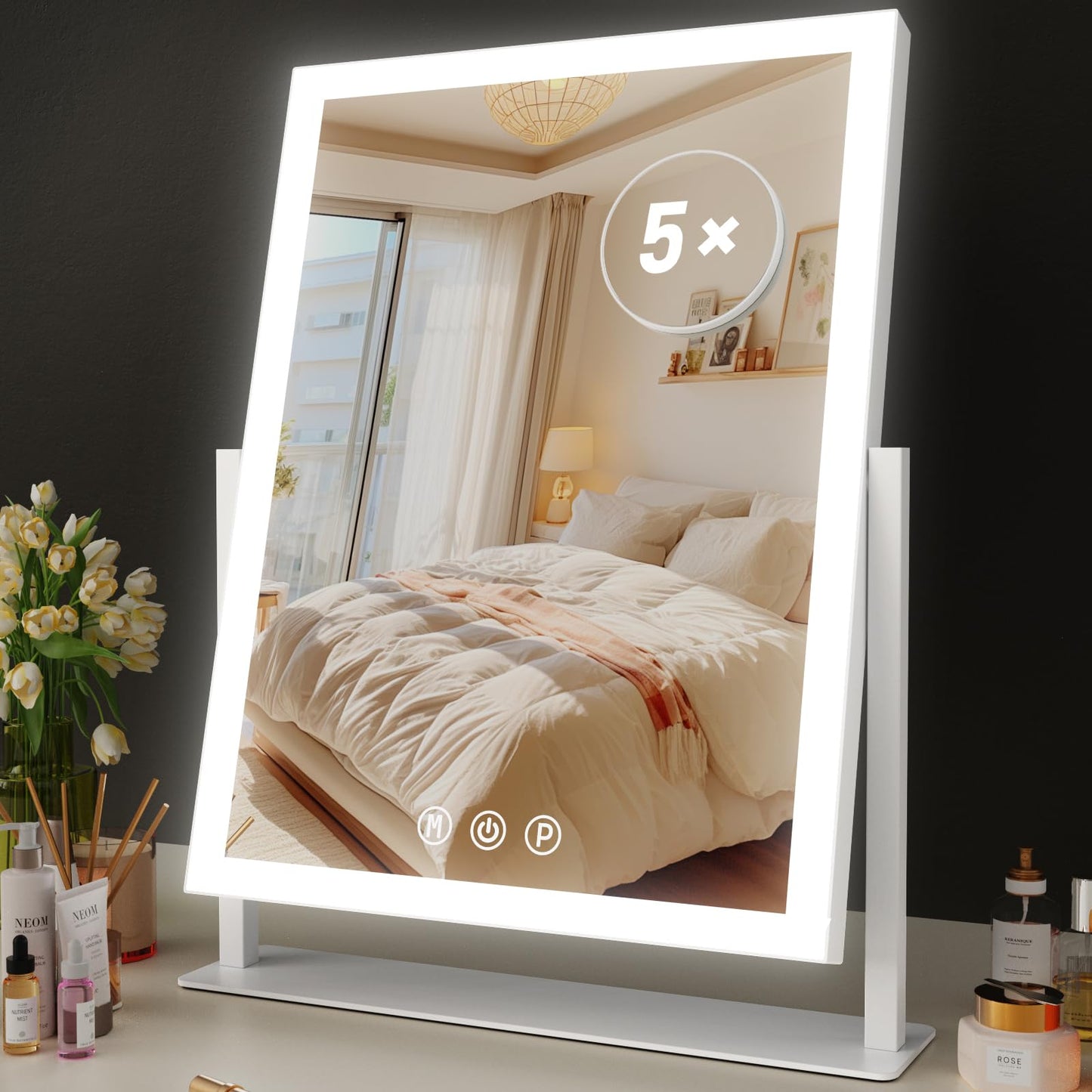 Hollywood Vanity Makeup Mirror with Lights and Magnification