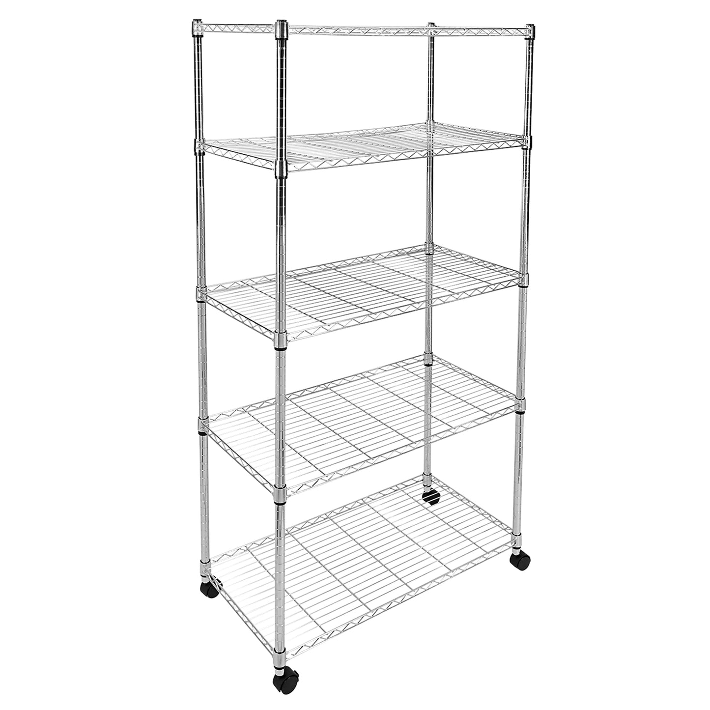 HealSmart Heavy Duty 5-Shelf Storage Unit with Wheels