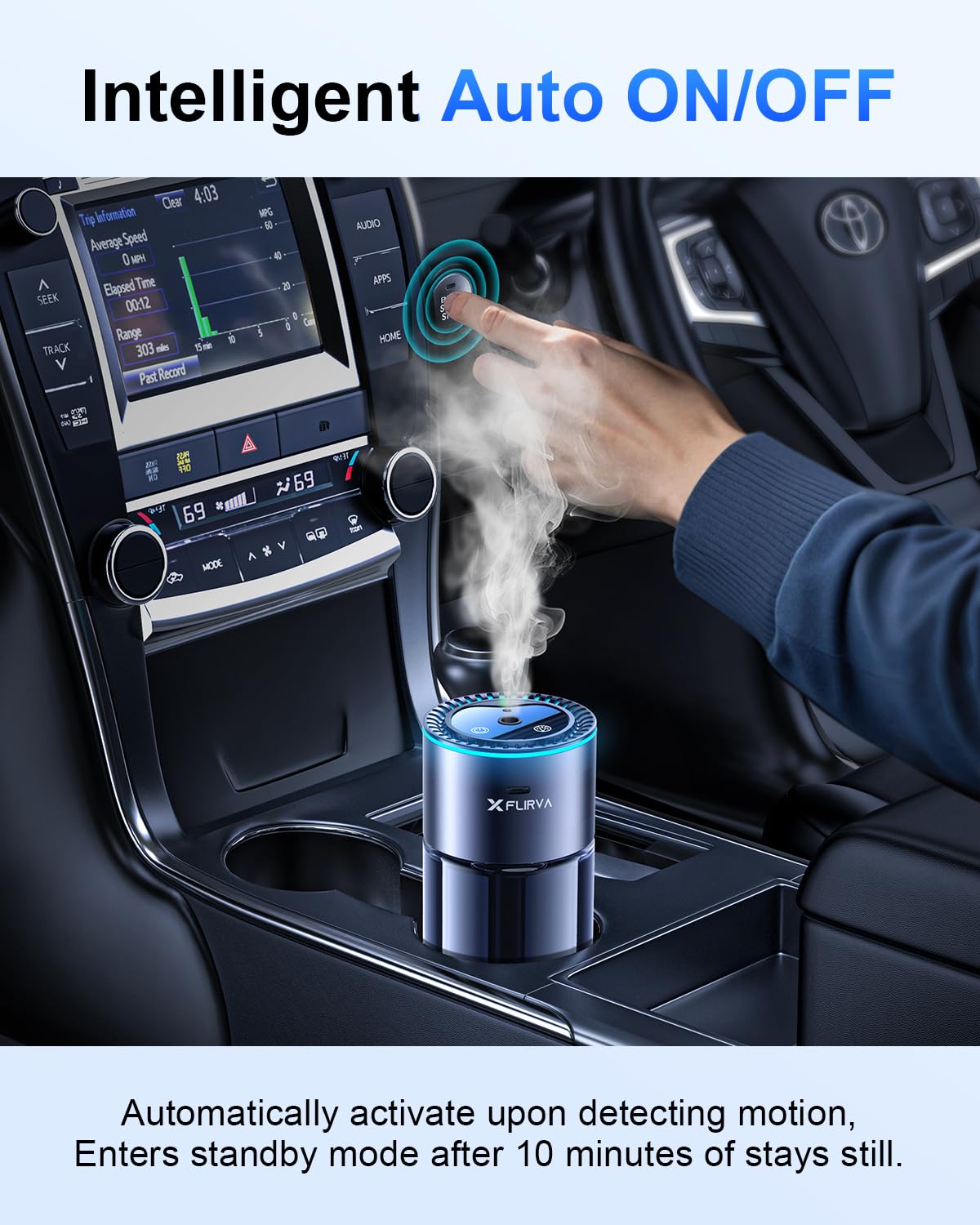 240 Days Flirva Car Air Freshener with Adjustable Intensity
