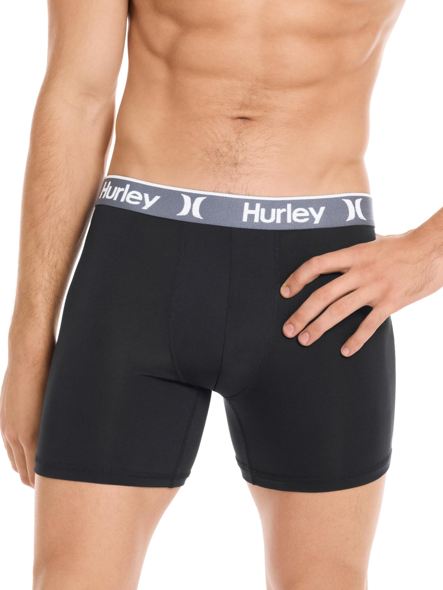 5 Pack Hurley Stretch Boxer Briefs for Men