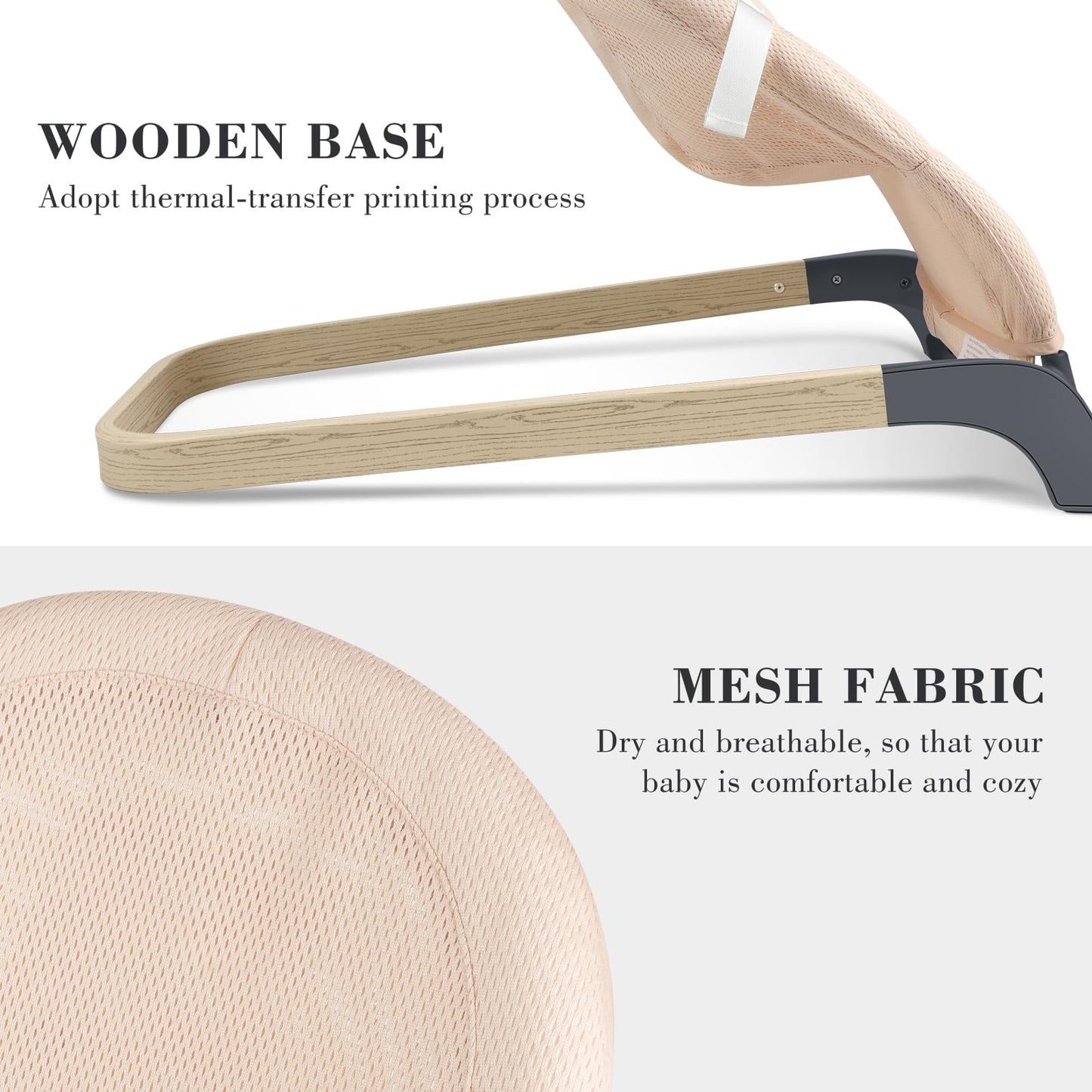 ANGELBLISS Portable Baby Bouncer with Natural Vibrations