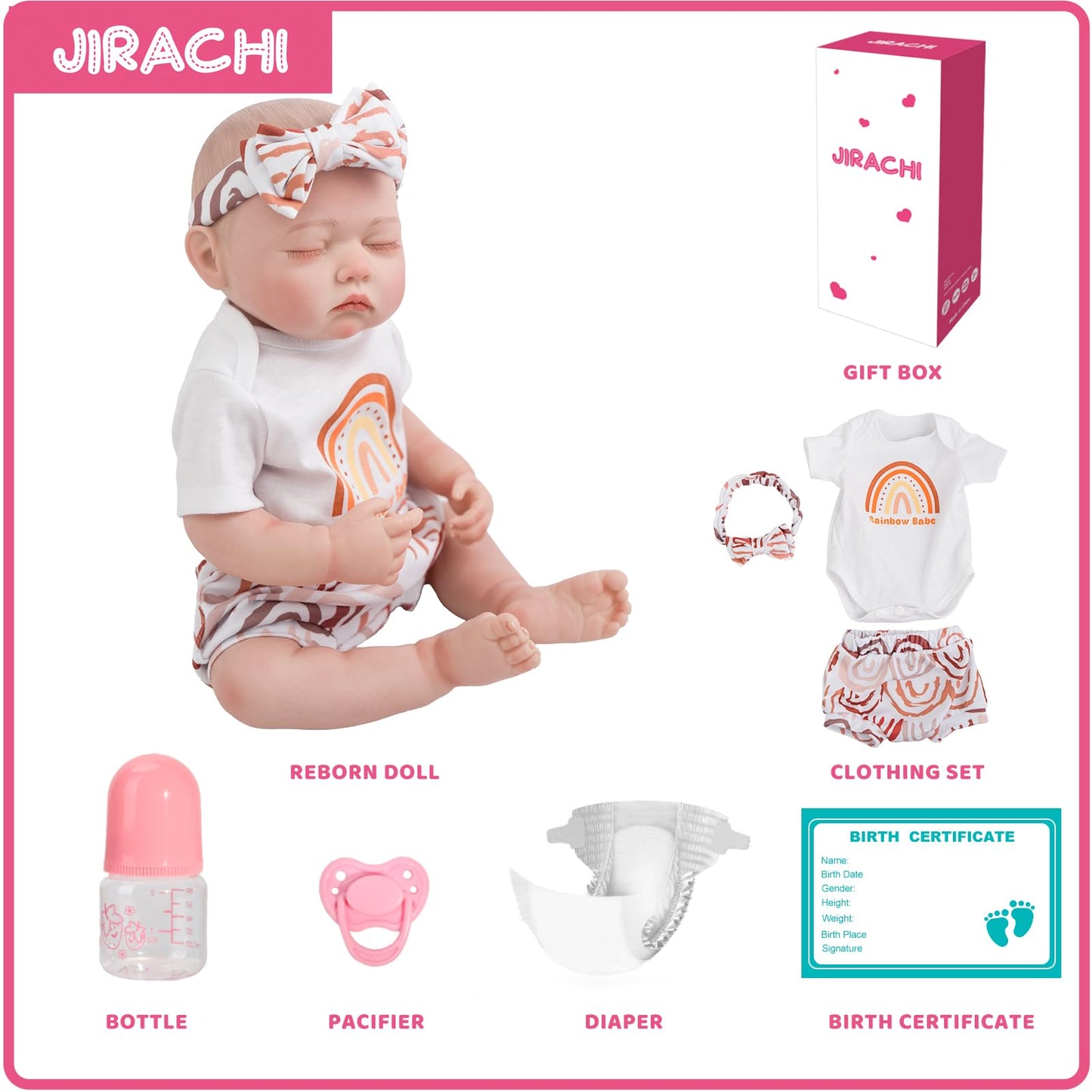 Jirachi 18-Inch Lifelike Reborn Baby Doll