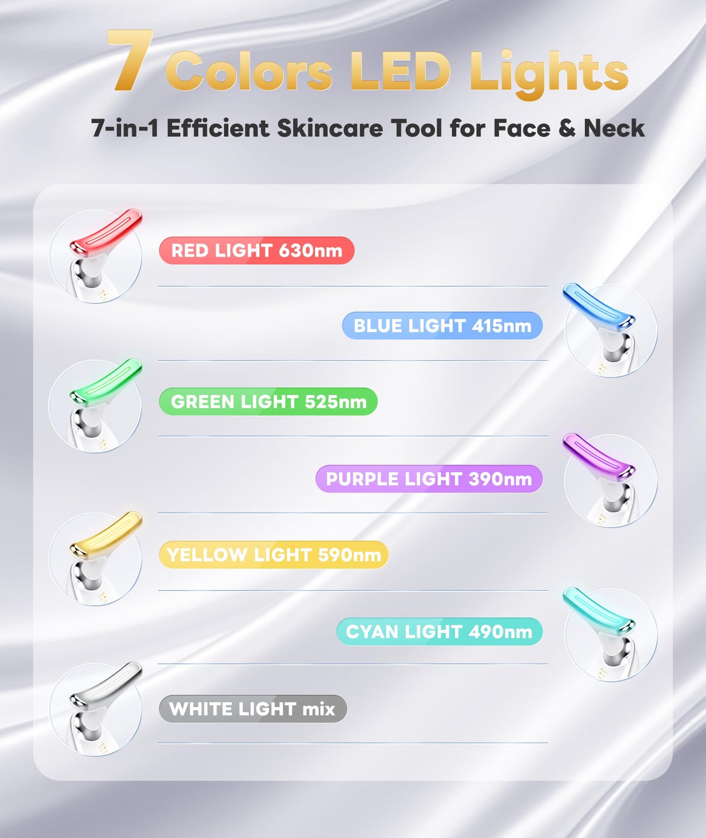 7 Color Facial Massager Tool for Skin Care