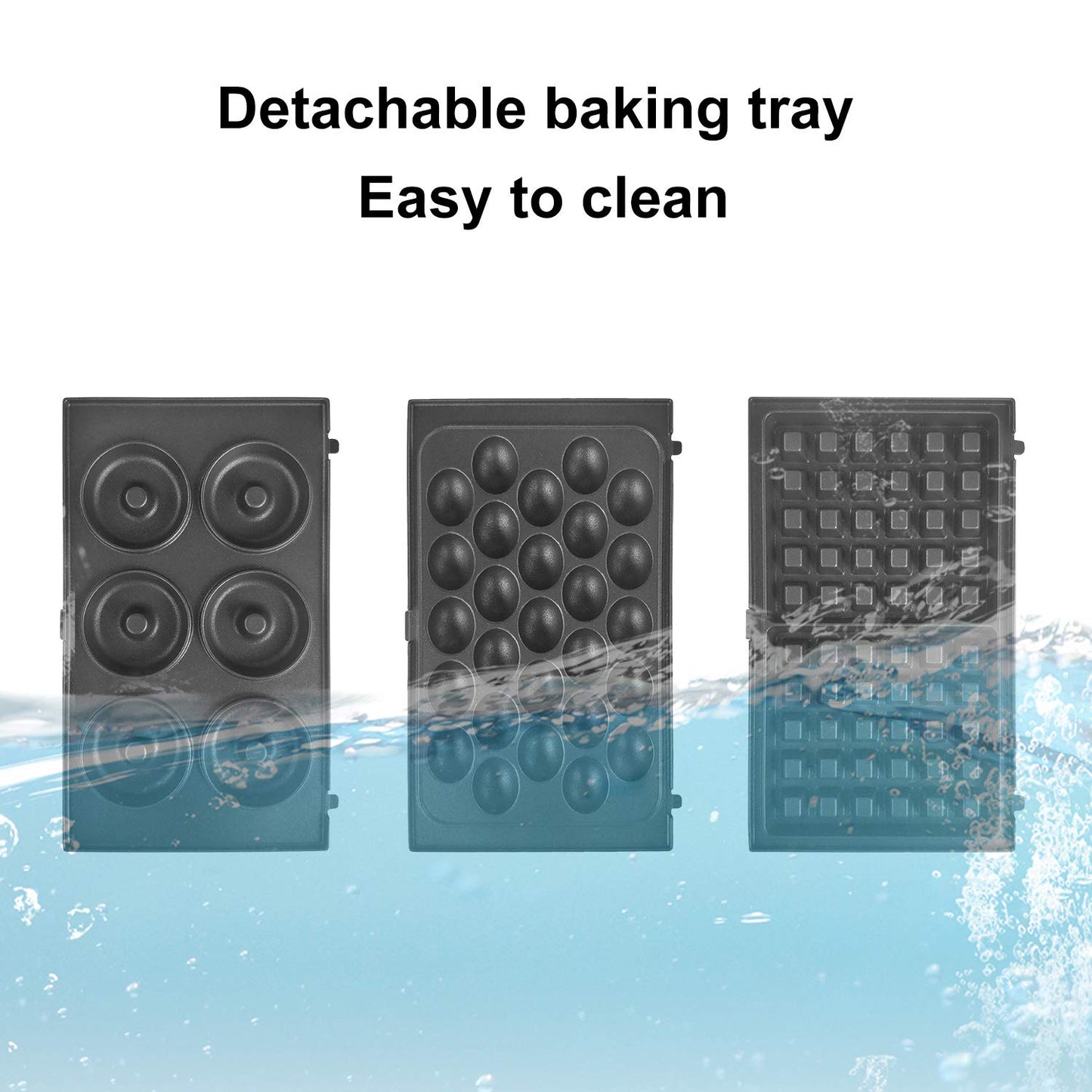 Interchangeable Baking Plates for Doughnuts and Waffles