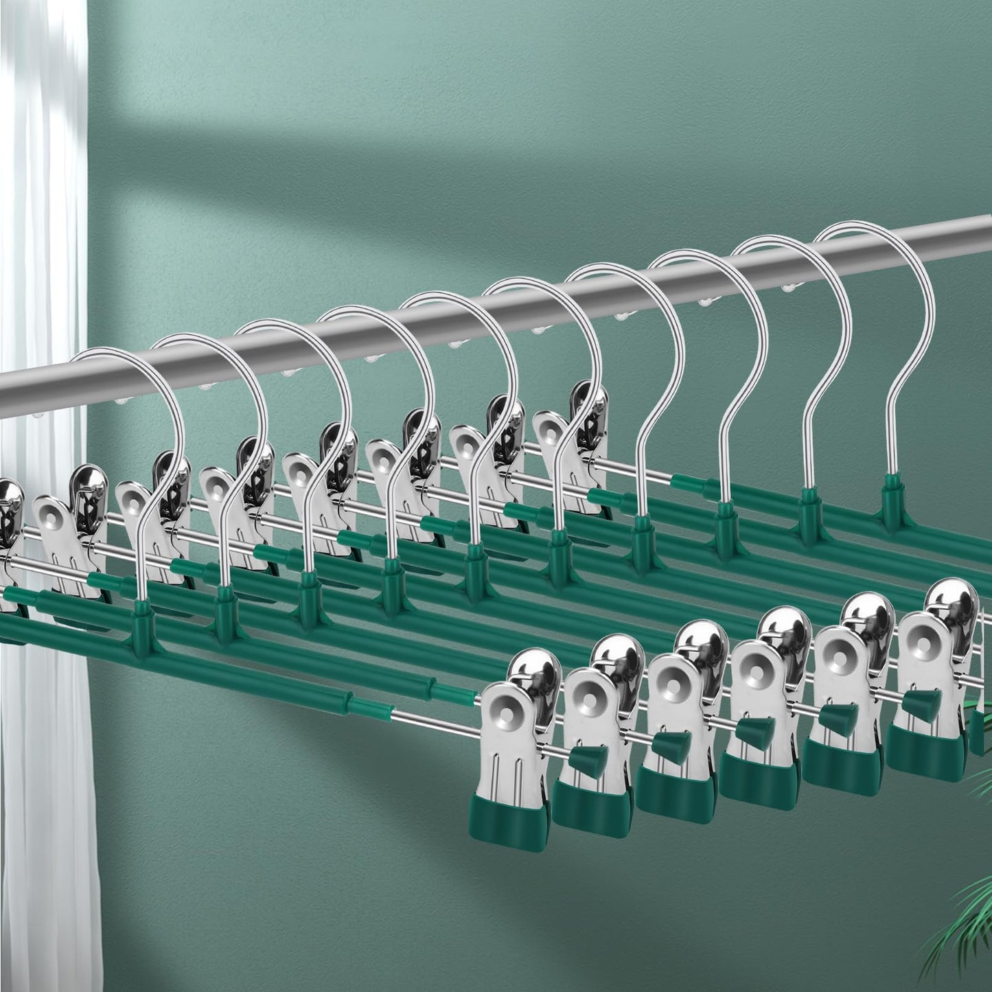 20 Pack Pants Hangers with Clips for Closet