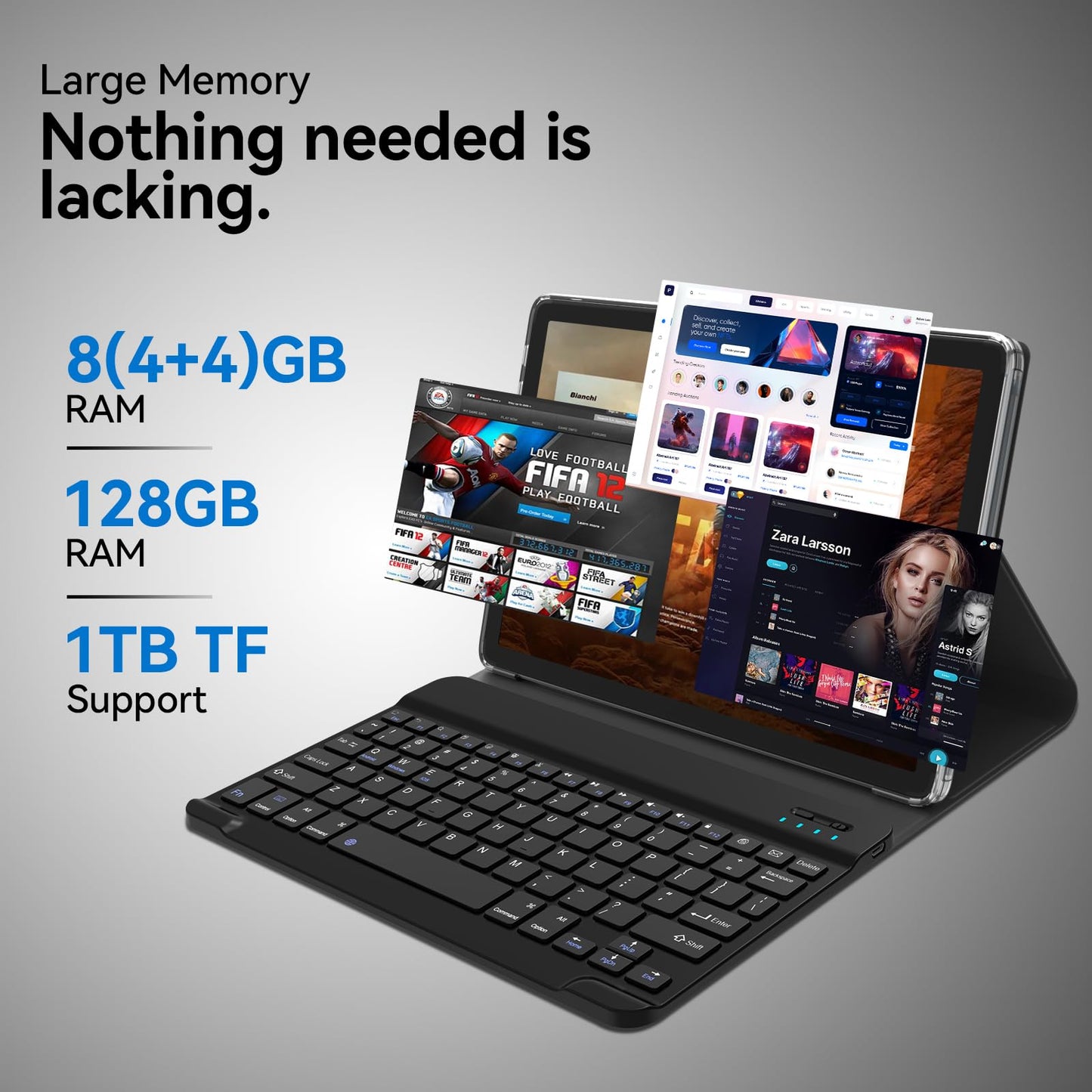 10.1" 2-in-1 Android Tablet with Keyboard