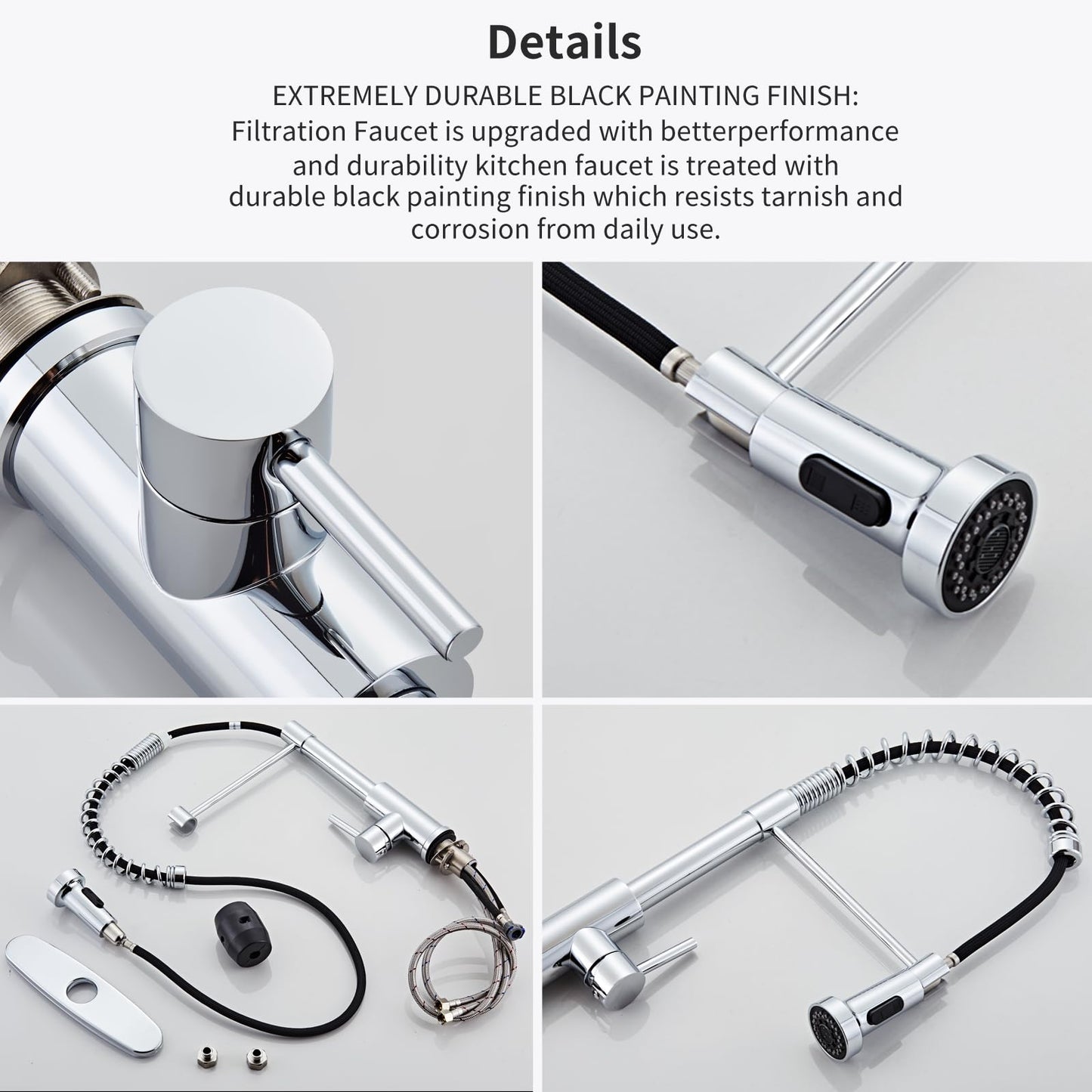LOUEVIDO Pull Down Kitchen Faucet with Sprayer