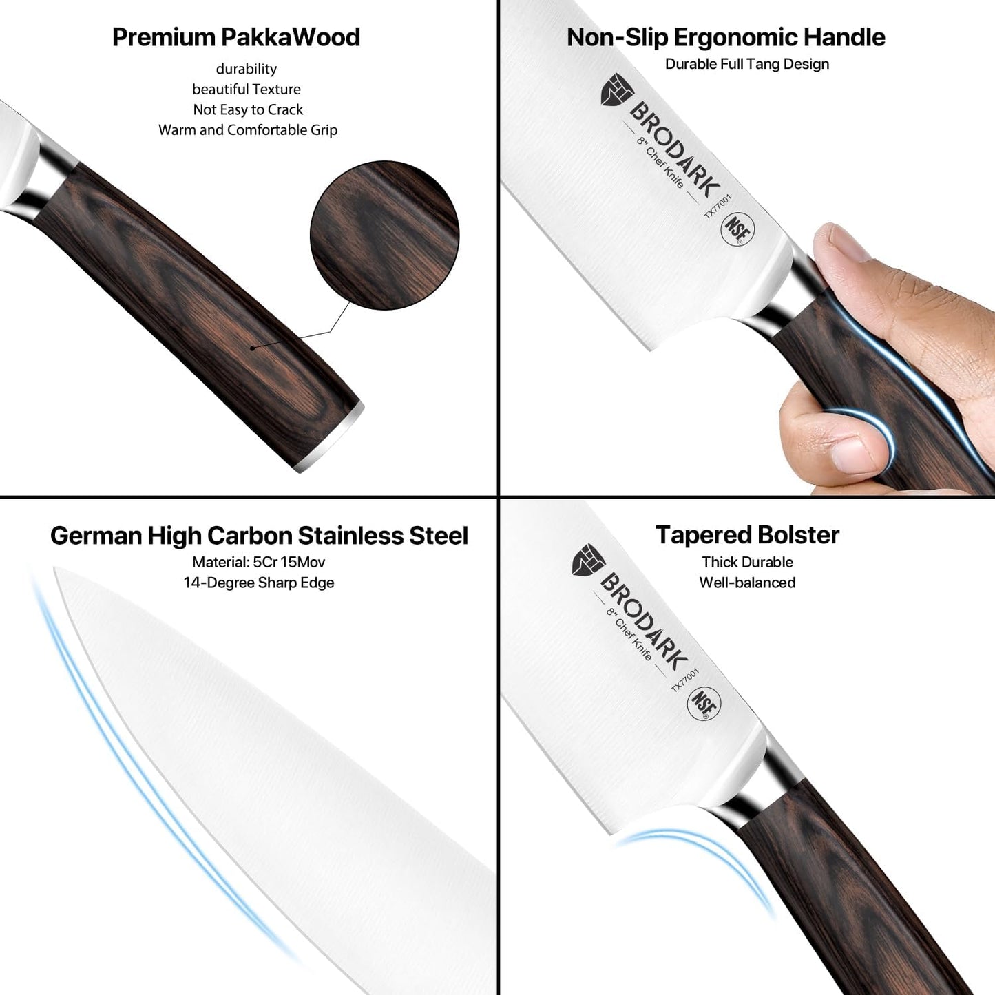 15-Piece Ultra Sharp Kitchen Knife Set