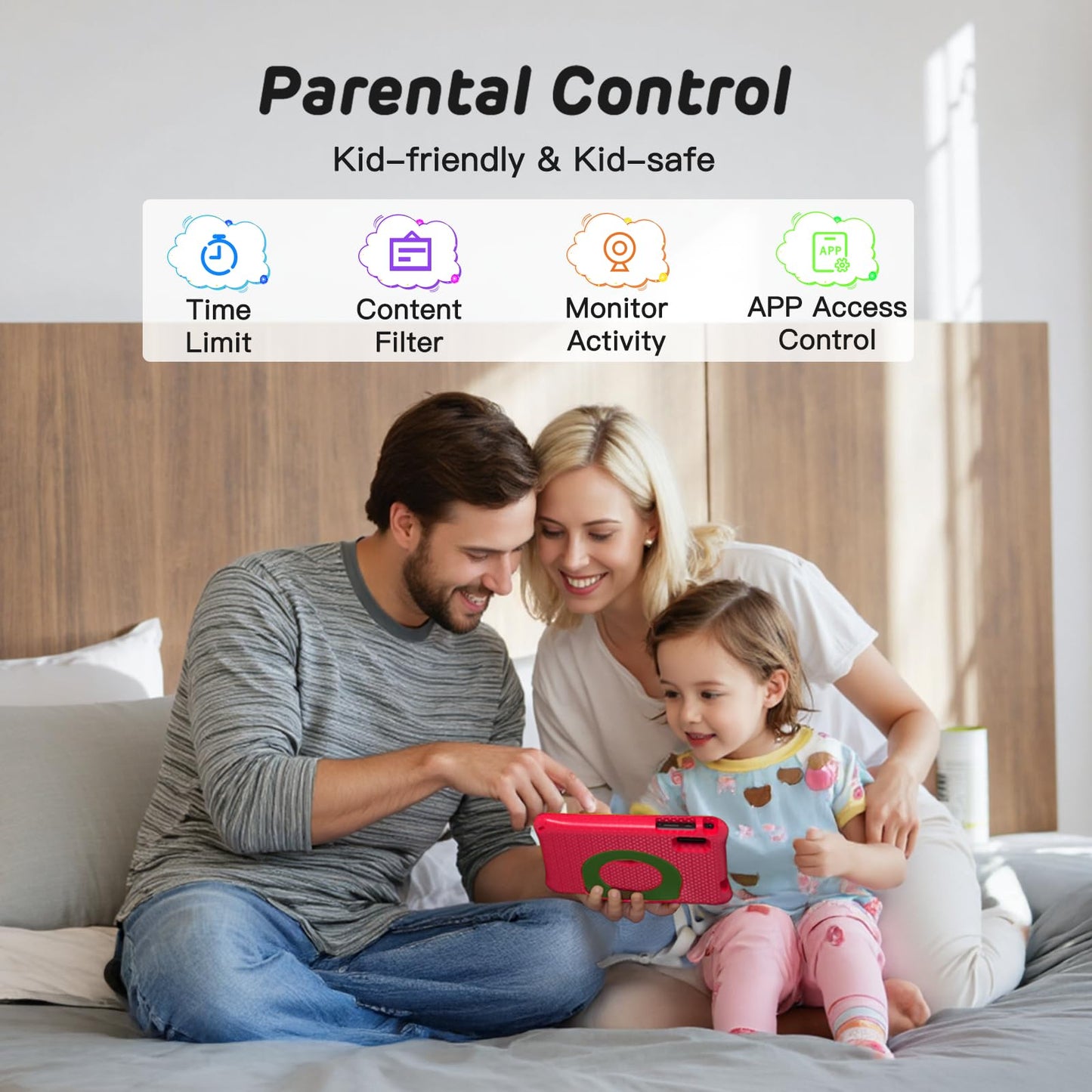 Kids Tablet 8 Inch with WiFi and Parental Control