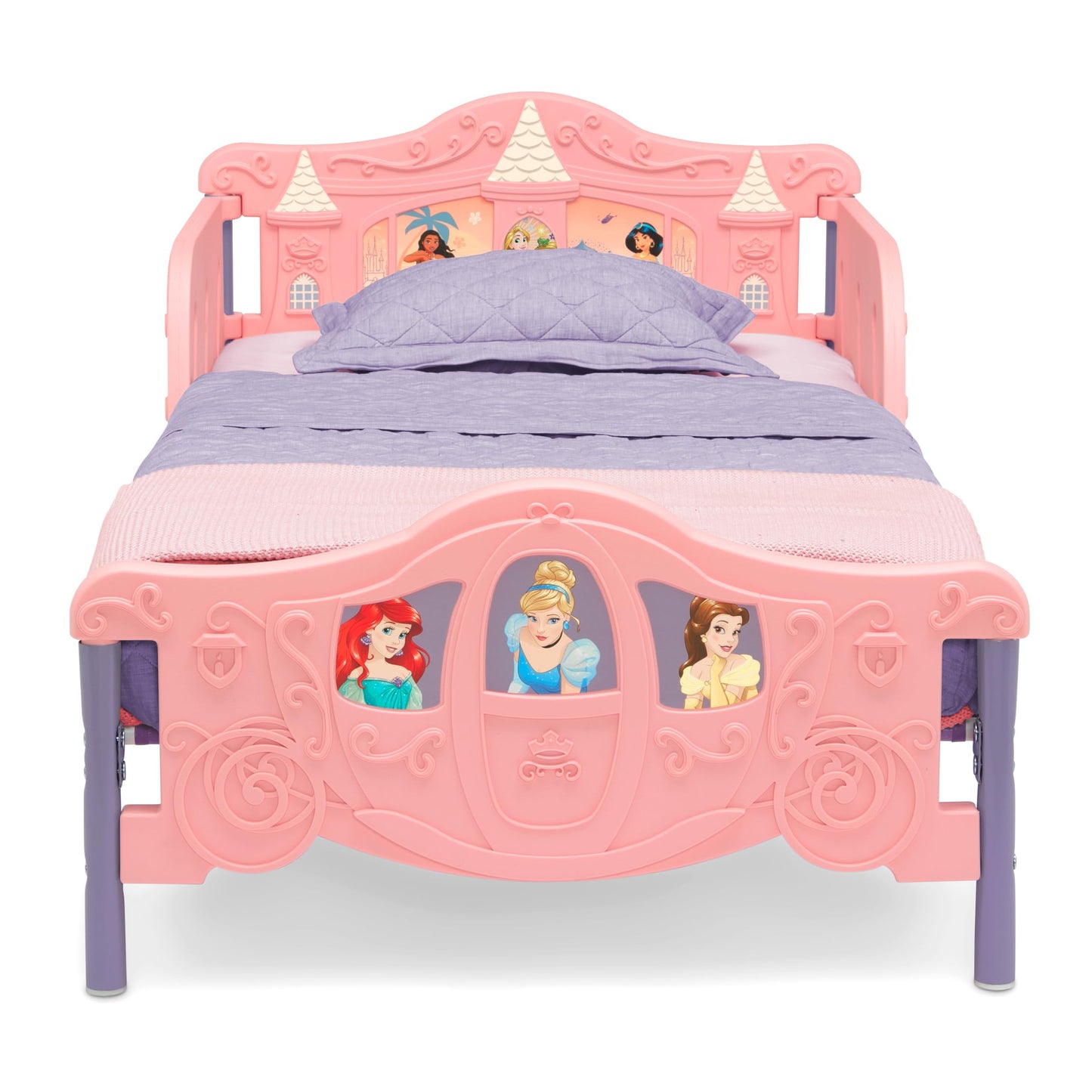 Delta Children Disney Princess 3D Toddler Bed, Pink