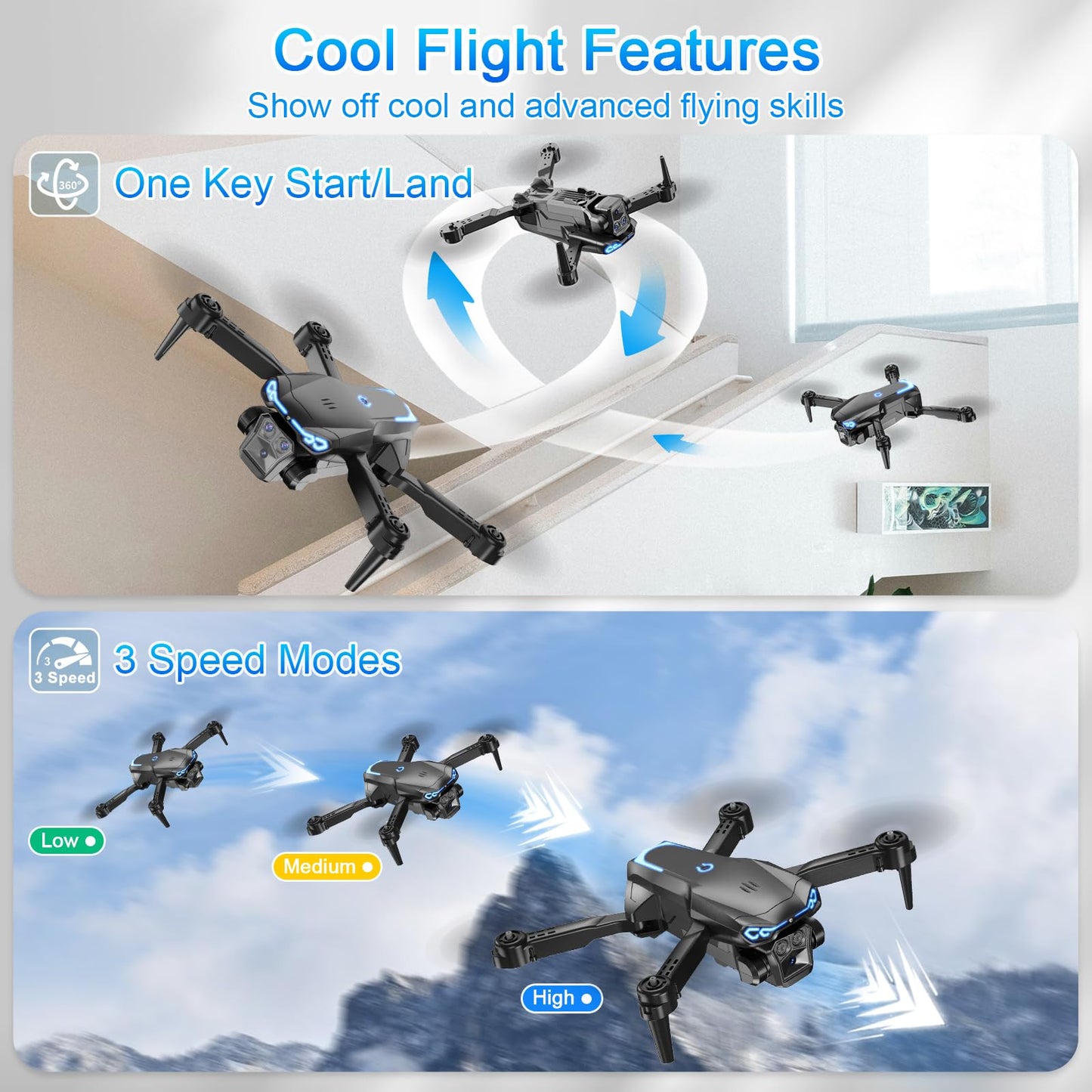 1080P HD FPV Drone with 2 Batteries