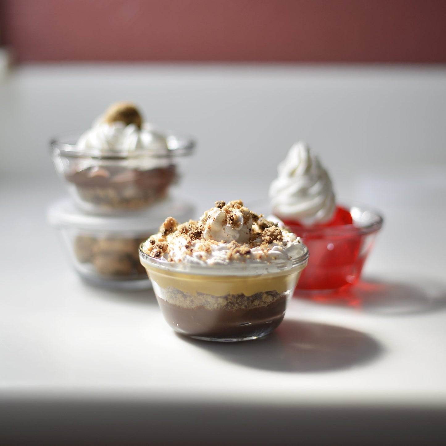 Set of 4 Anchor Hocking Glass Custard Cups