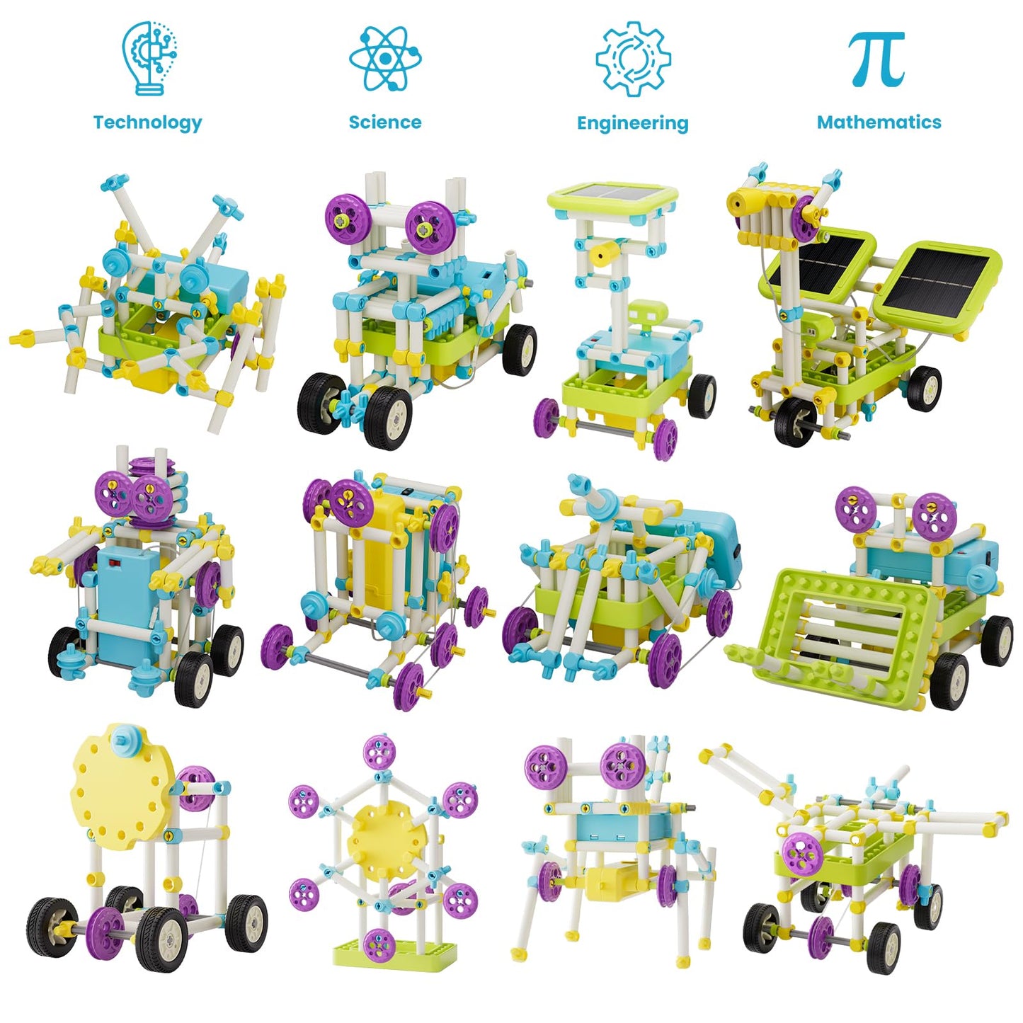 STEM Building Kit 430 Pieces for Kids