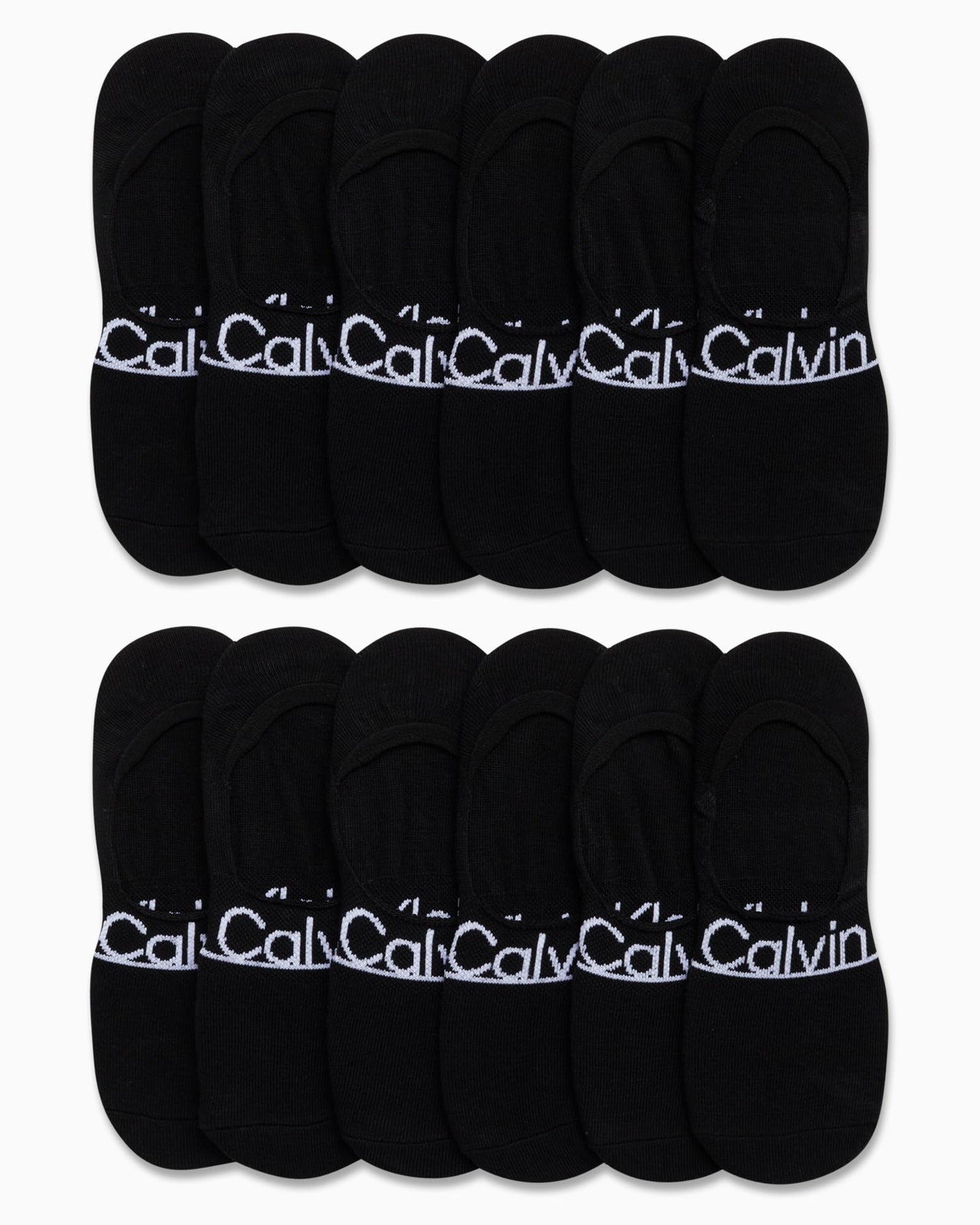 Calvin Klein Womens' Socks - Lightweight Performance No-Show Liners (12 Pack), Size 4-10, Black