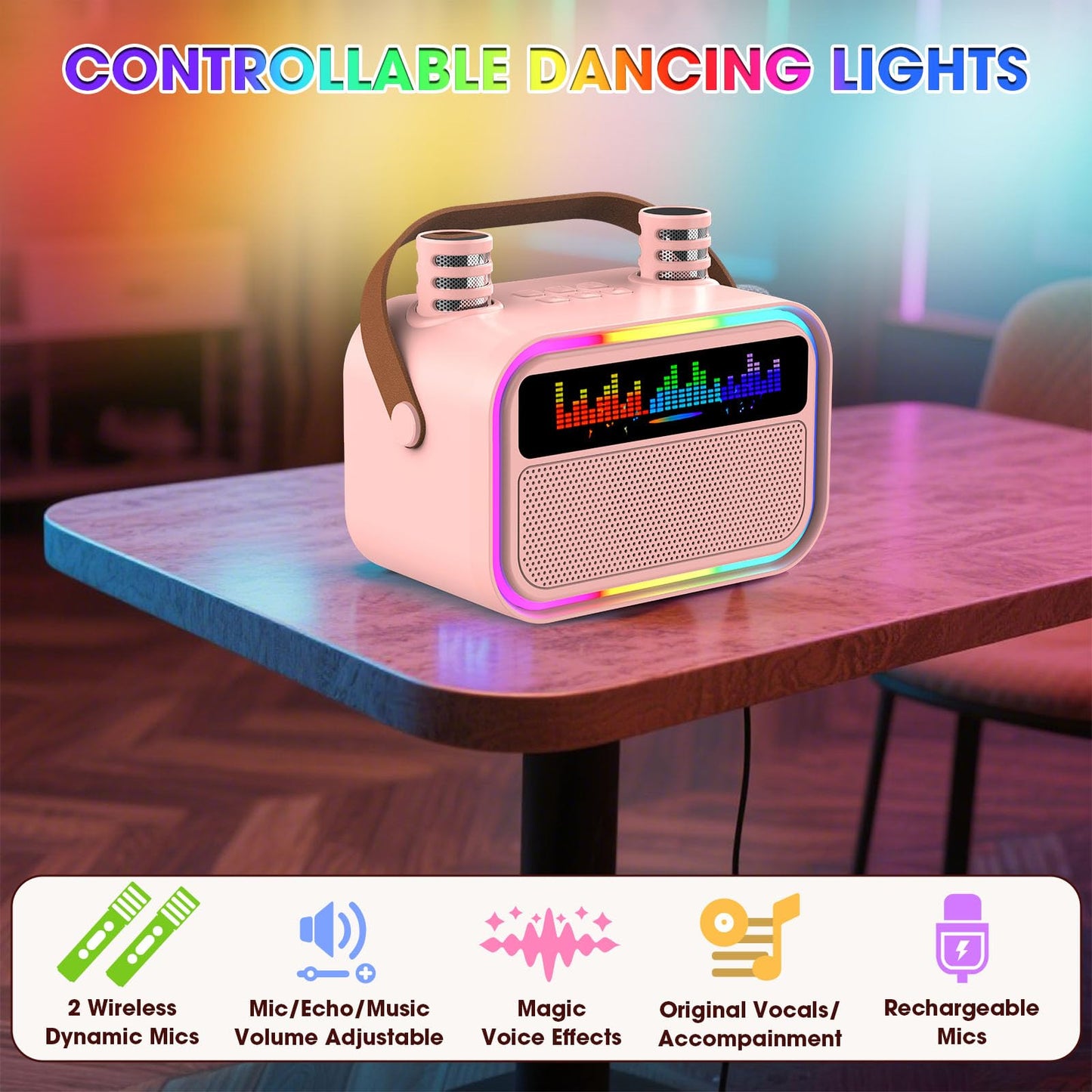 Karaoke Machine for Kids with 2 Microphones
