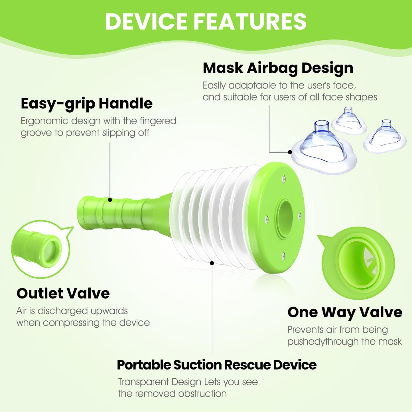Choking Rescue Device for Kids and Adults