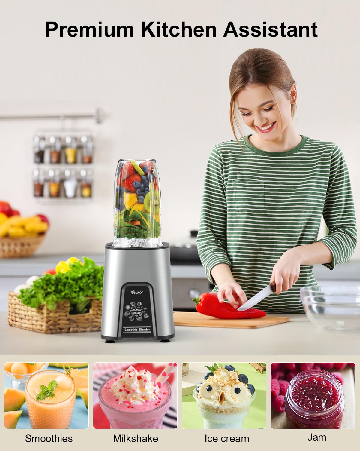 900W Personal Blender for Smoothies and Shakes