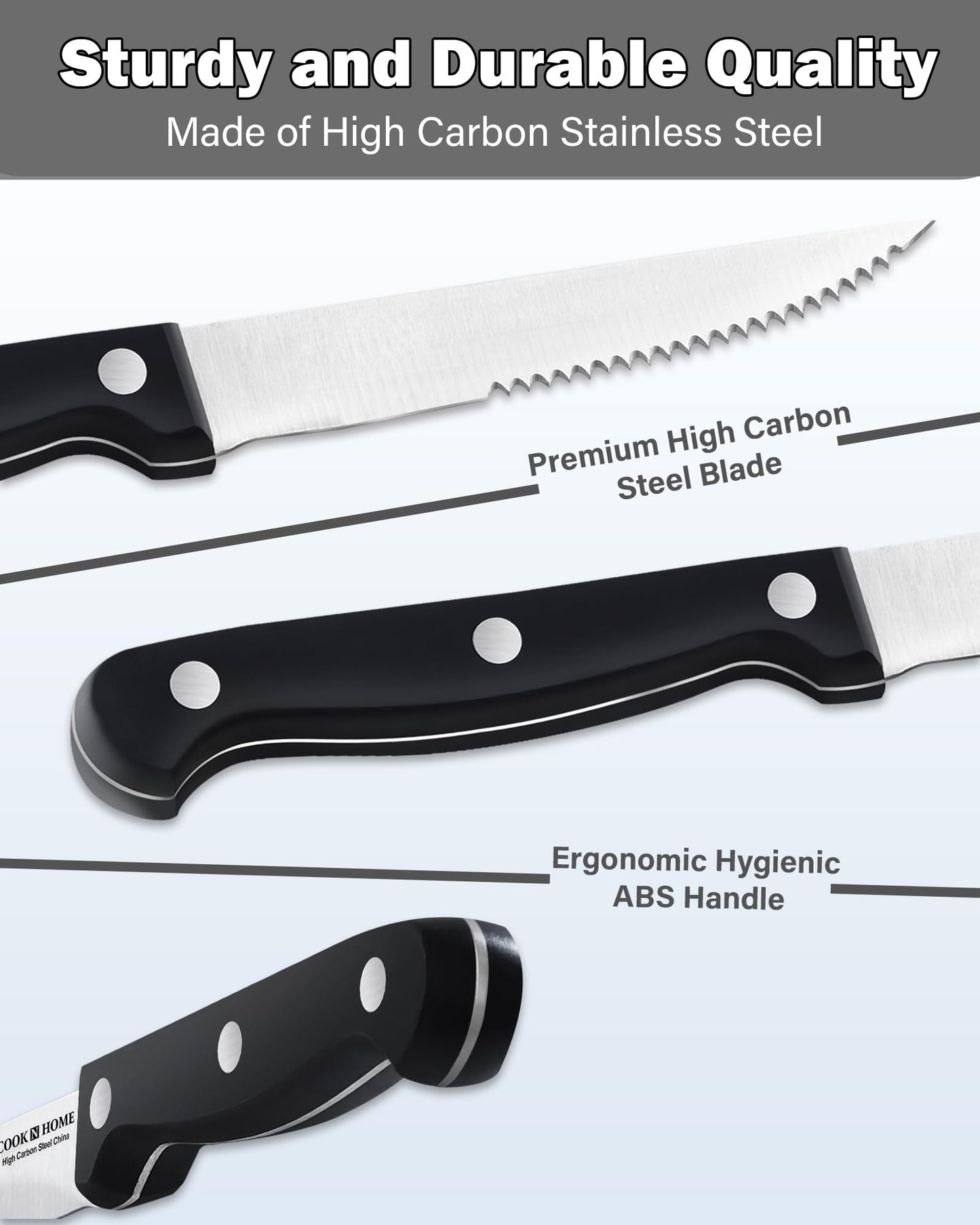 15-Piece Cook N Home Kitchen Knife Set