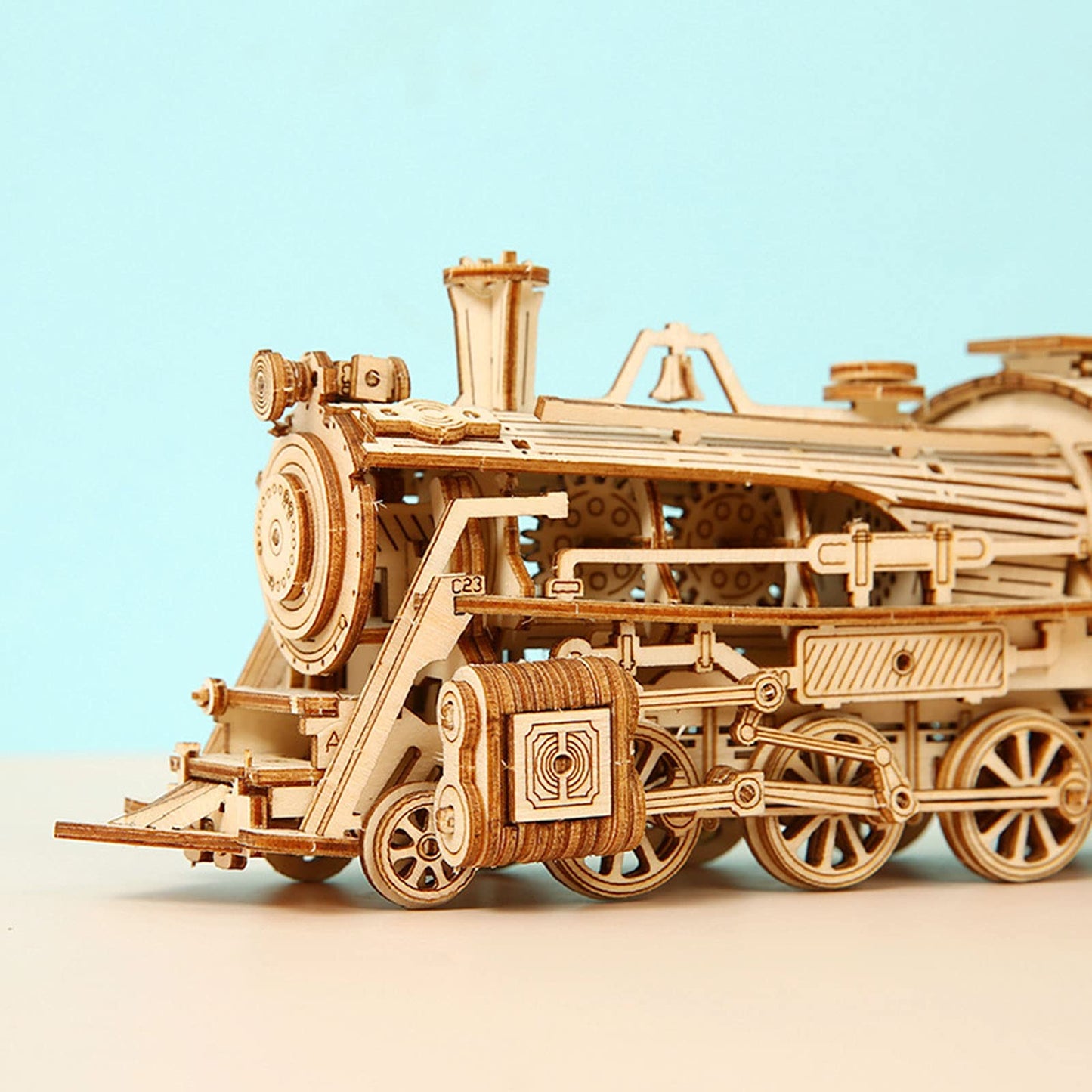 DIY 3D Wooden Train Puzzle Model Kit