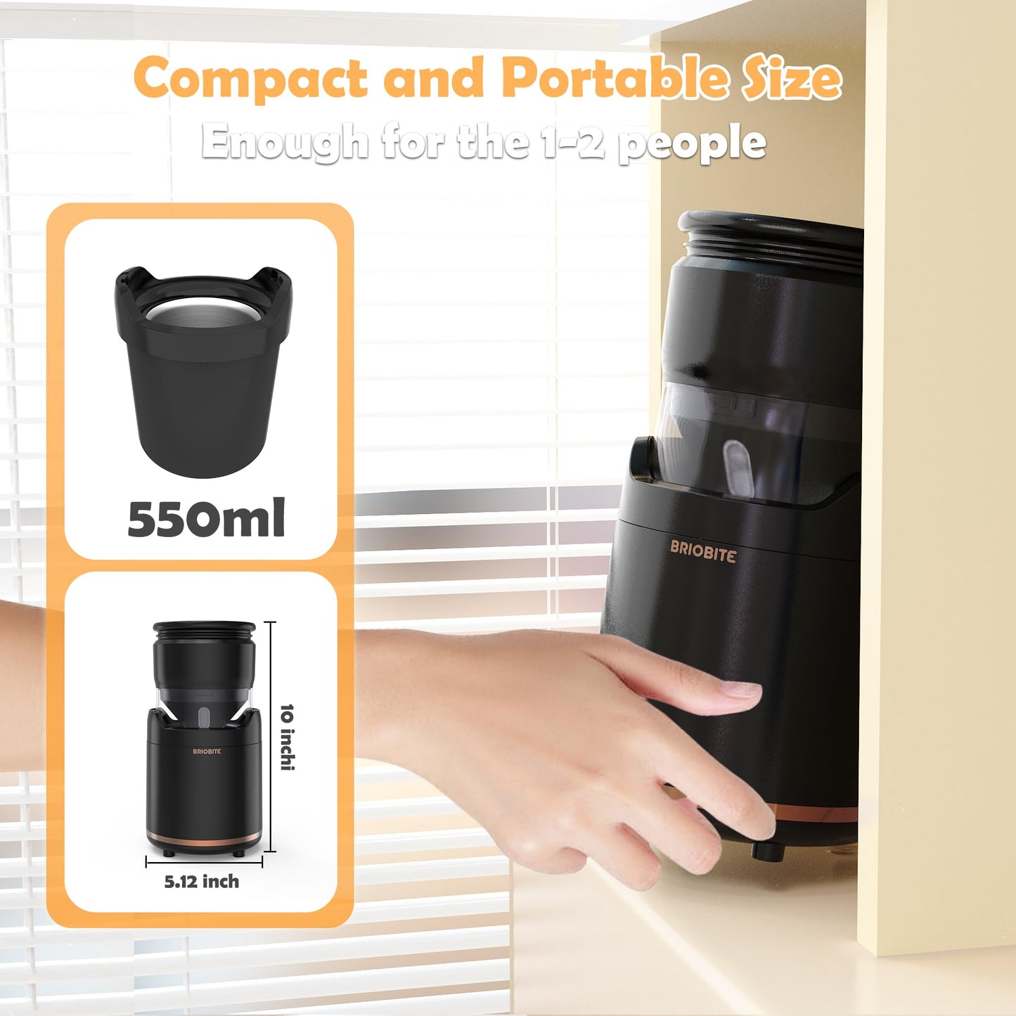 BRIOBITE Rechargeable Electric Ice Cream Maker