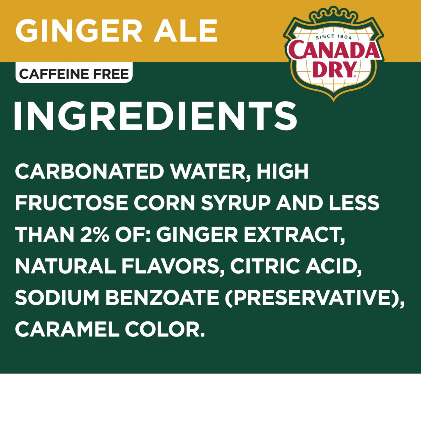 Canada Dry Ginger Ale, 12 Pack Cans