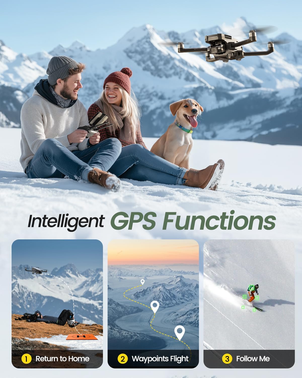 Holy Stone 4K GPS Drone with 2-Axis Gimbal