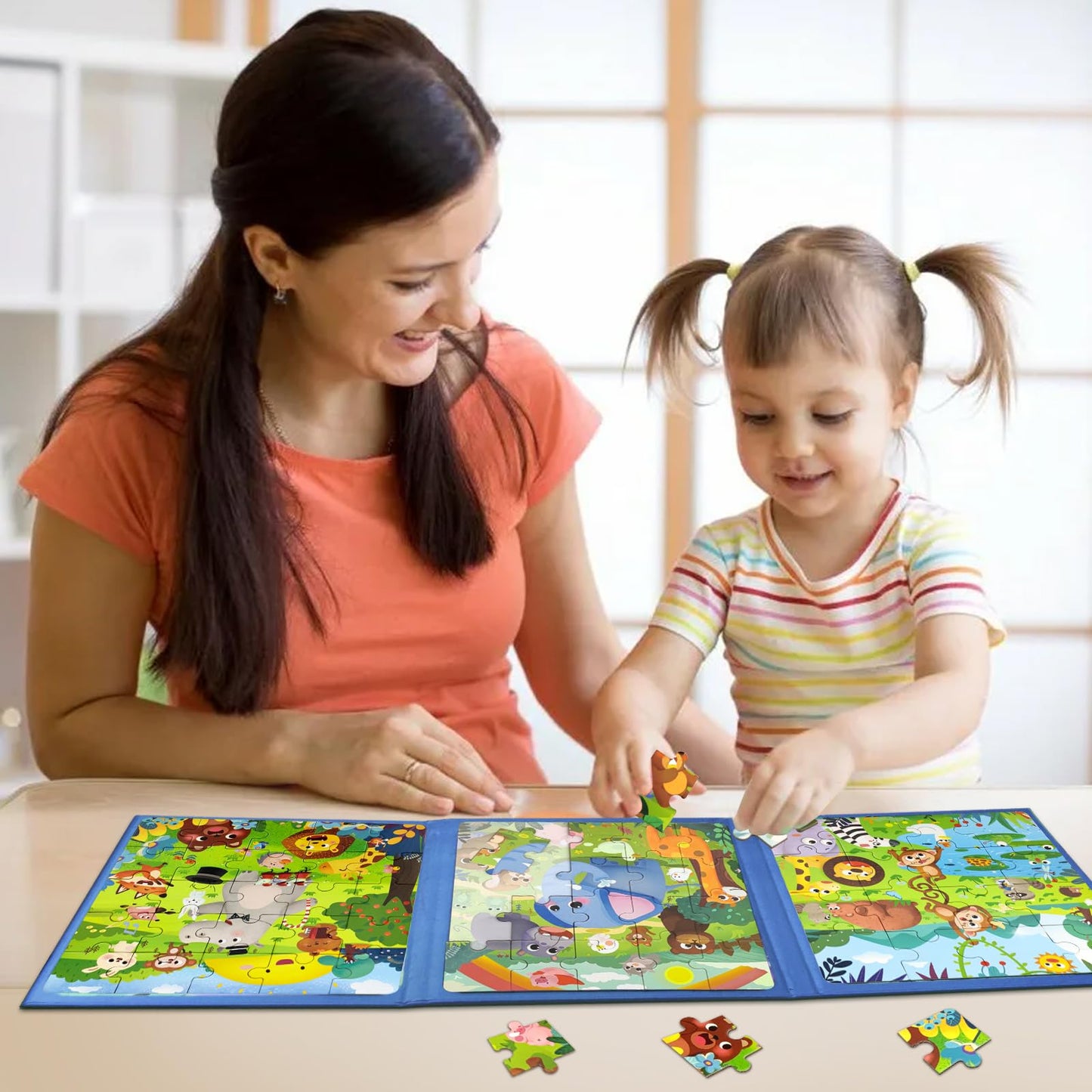 Animal World Magnetic Puzzle Book for Kids