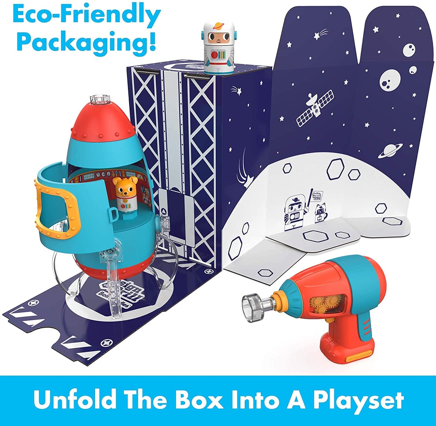Design & Drill Bolt Buddies Rocket Toy